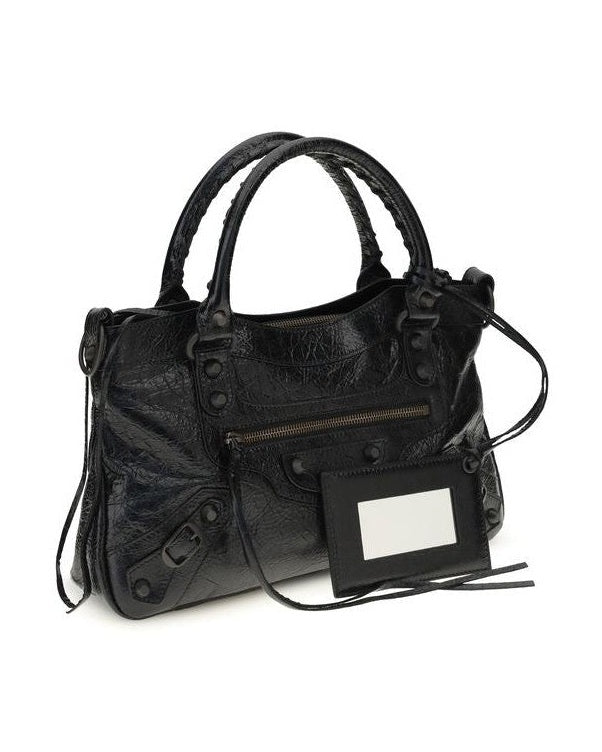 Balenciaga Black Lamb Ovis Aries Shoulder Bag Glam Steals
