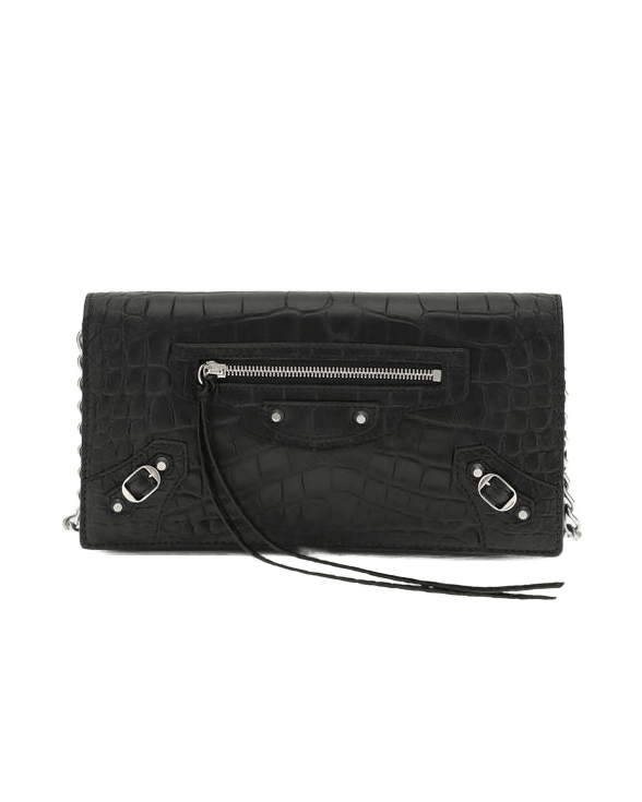 Balenciaga Black Calf Leather Bos Taurus Wallet Glam Steals