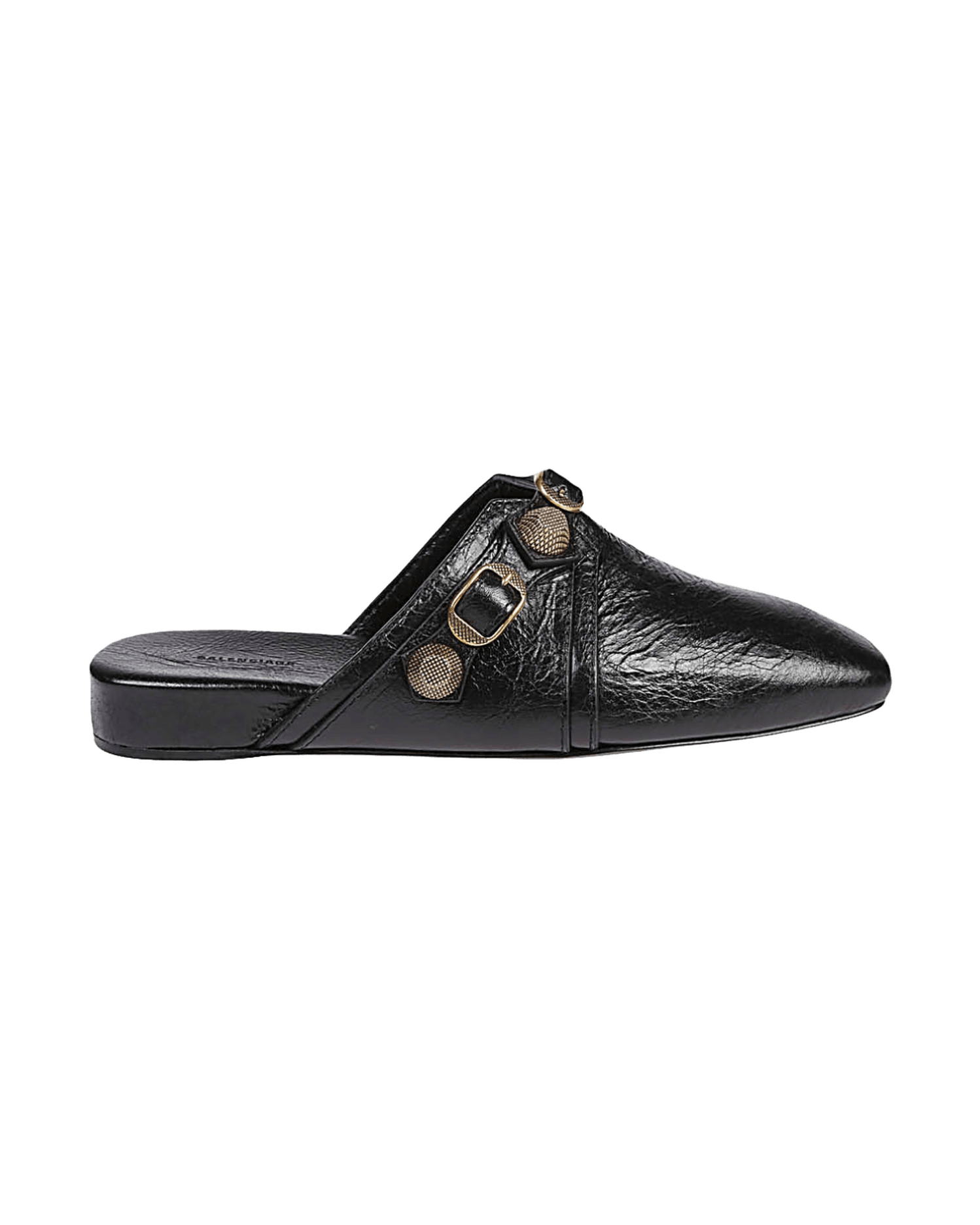 Balenciaga Leather Black Cozy Cagole Mules Sandals