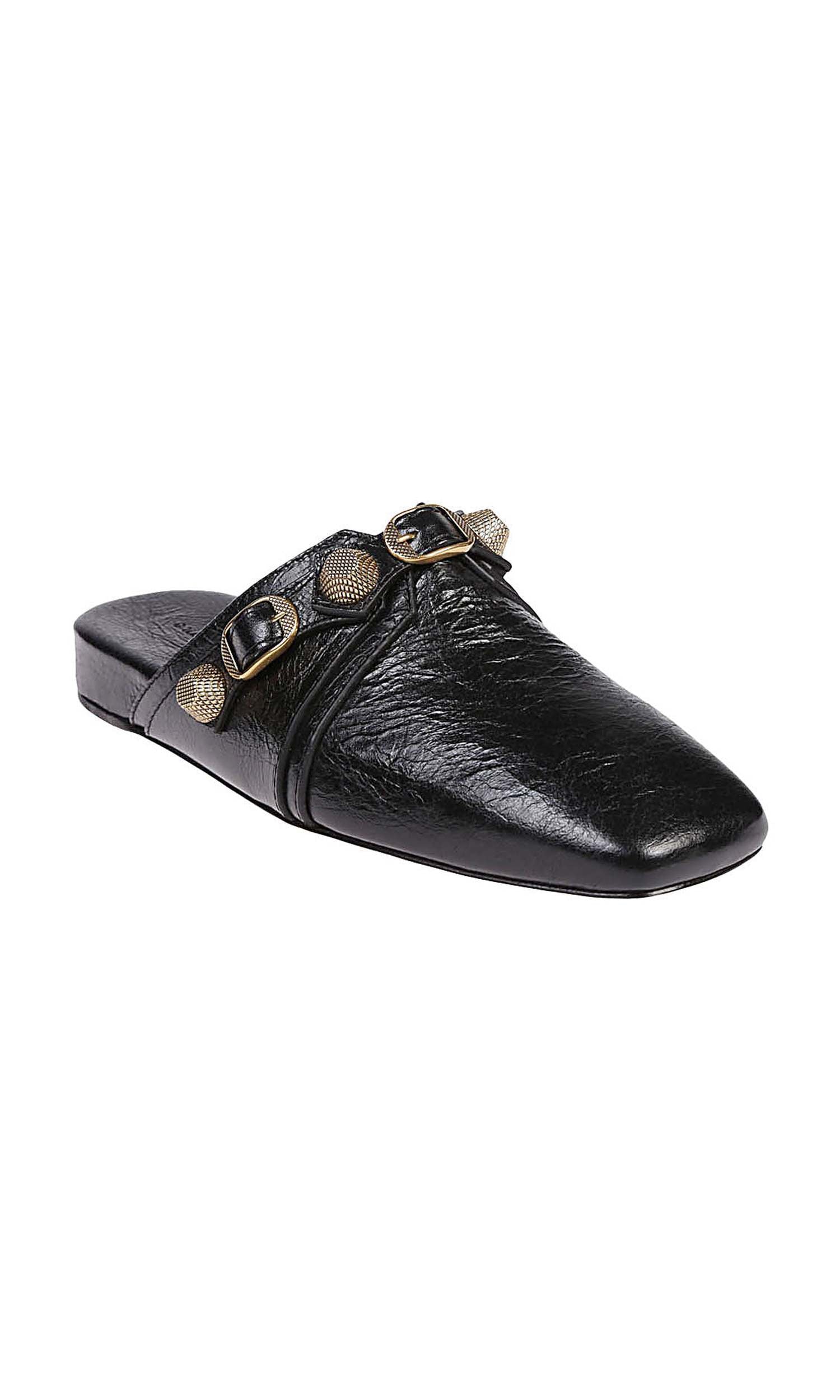 Balenciaga Black Leather Cozy Cagole Mules Glam Steals