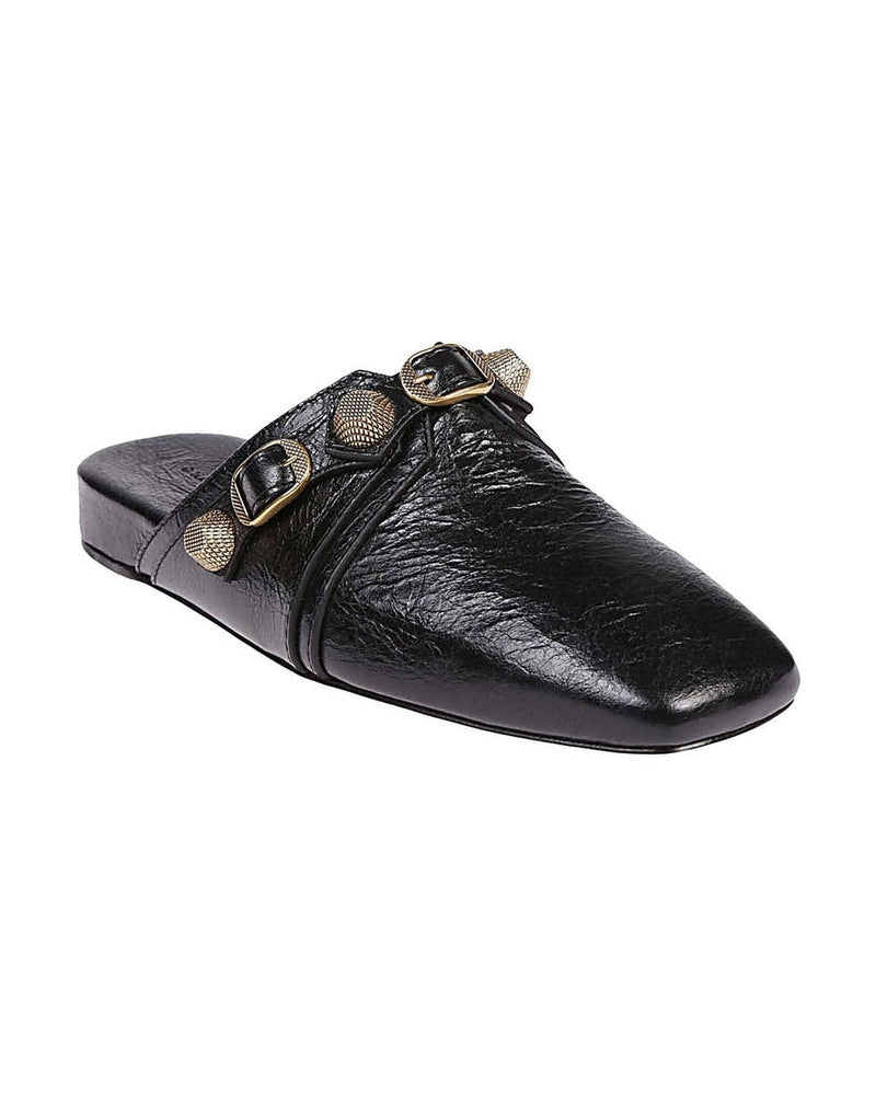 Balenciaga Black Leather Cozy Cagole Mules Glam Steals