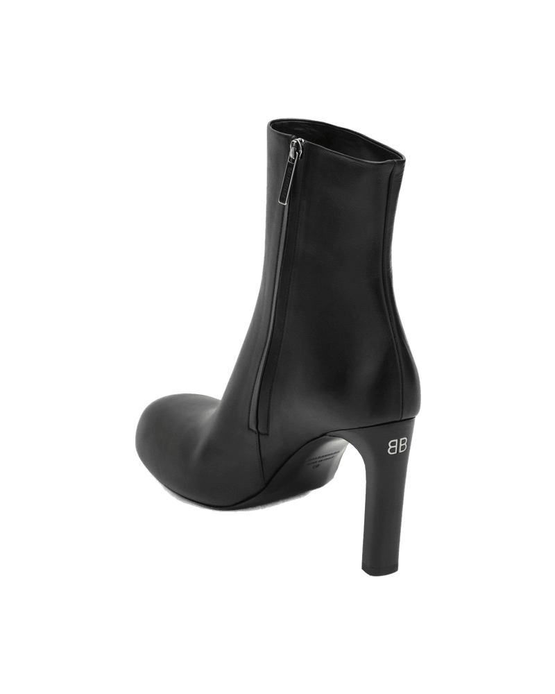 Balenciaga Black Leather Fargo Ankle Boots Glam Steals