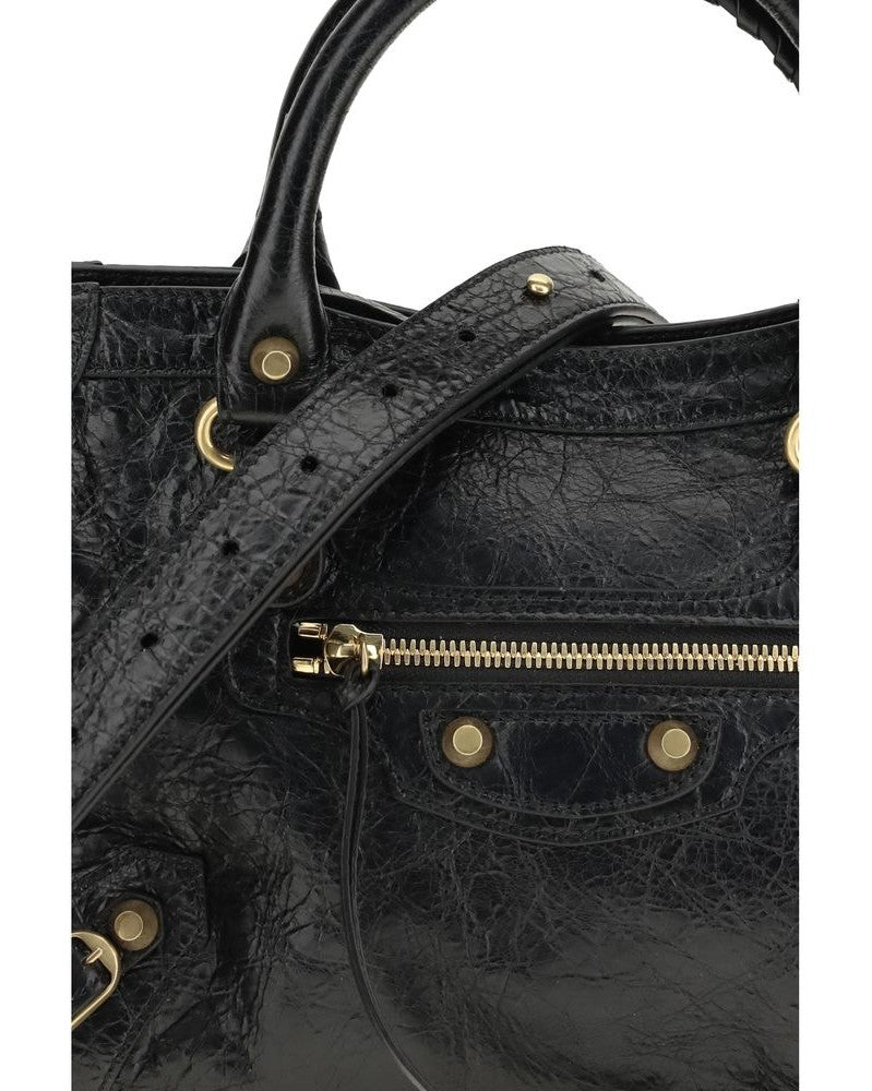 Balenciaga Black Leather Lamb Shoulder Bag 