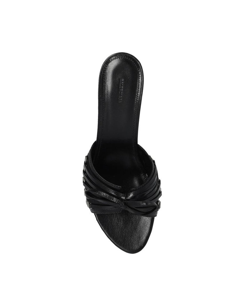 Balenciaga Black Leather Lamb Stiletto Heel Sandals Glam Steals