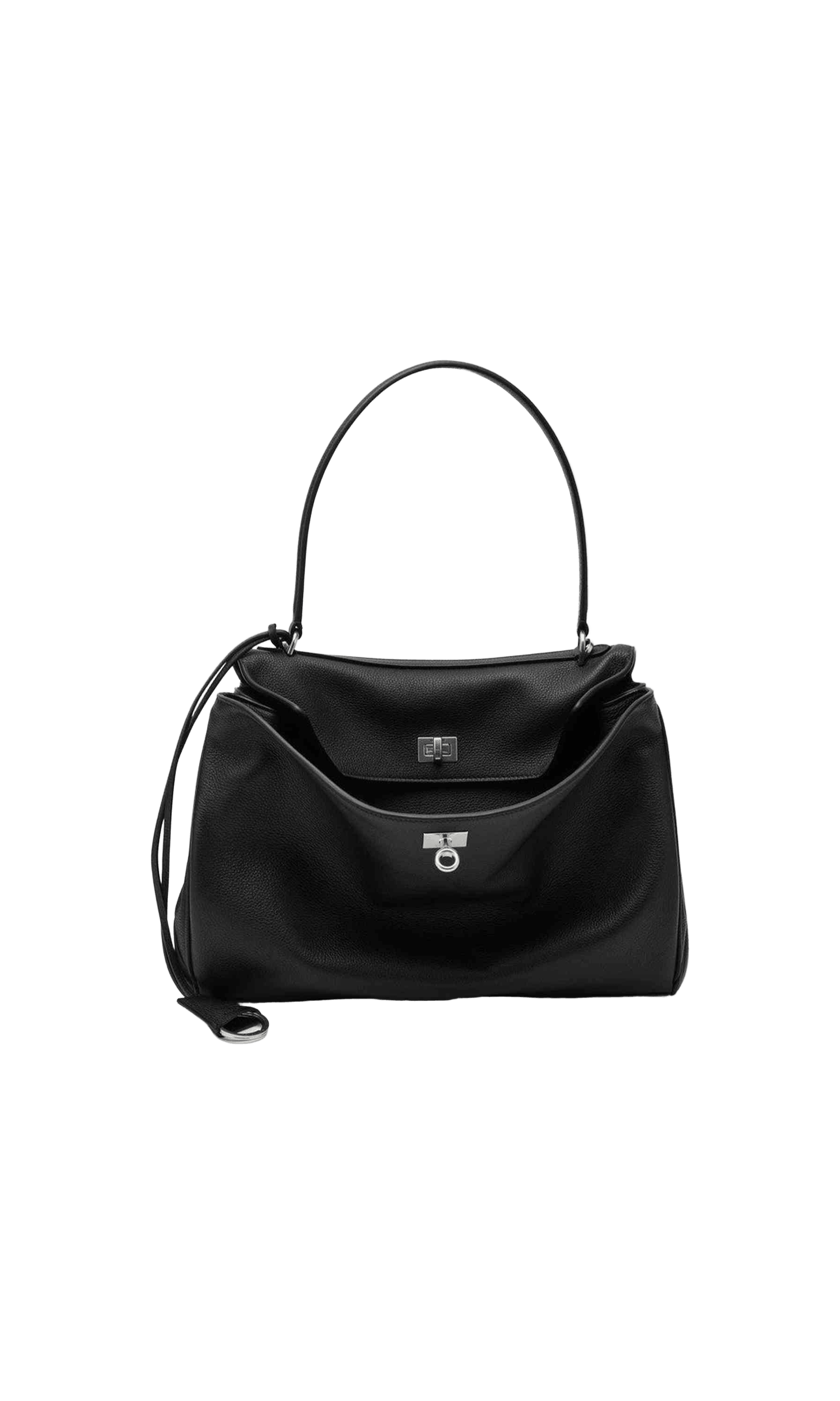 Balenciaga Black Medium Rodeo Bag in Hammered Calfskin Glam Steals