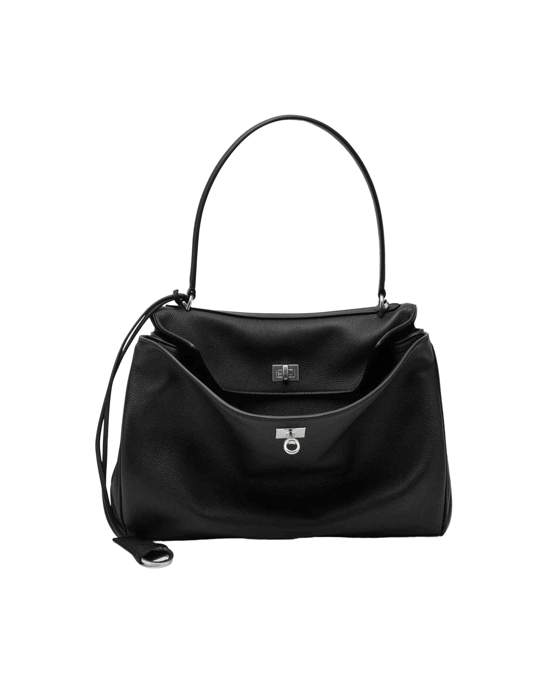 Balenciaga Black Medium Rodeo Bag in Hammered Calfskin Glam Steals