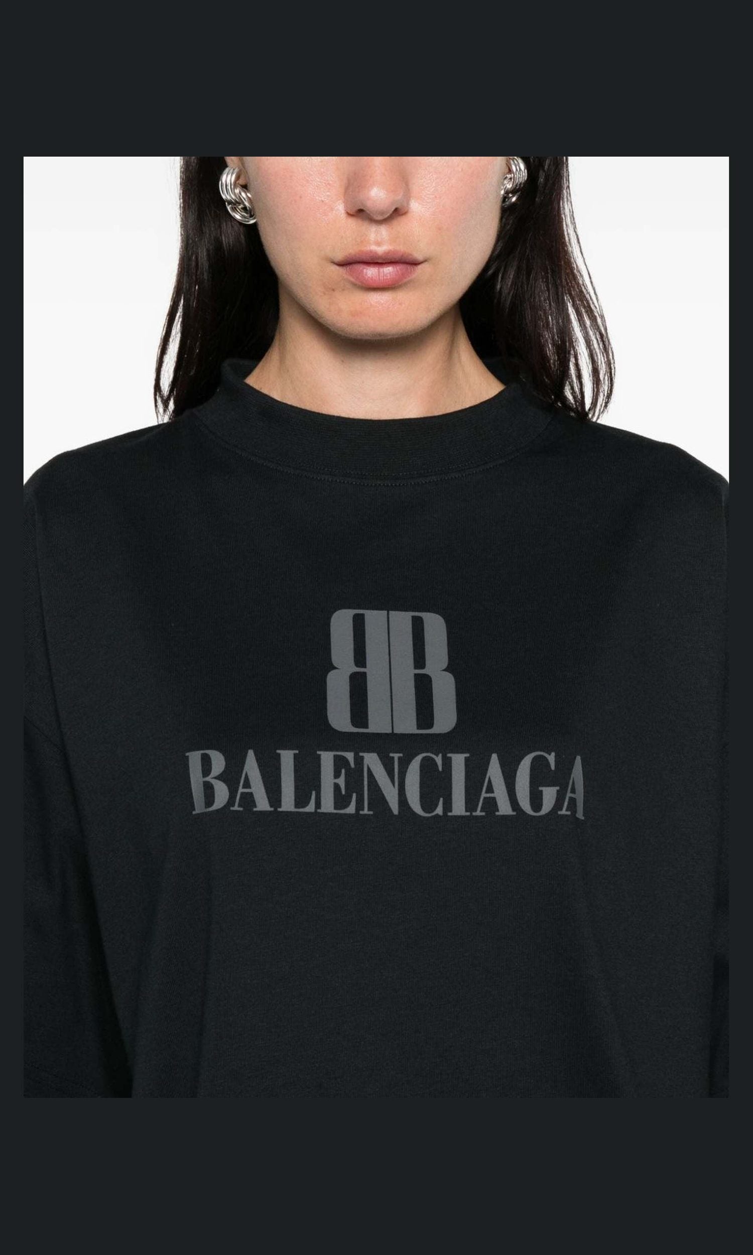 Balenciaga Black T-shirt Glam Steals