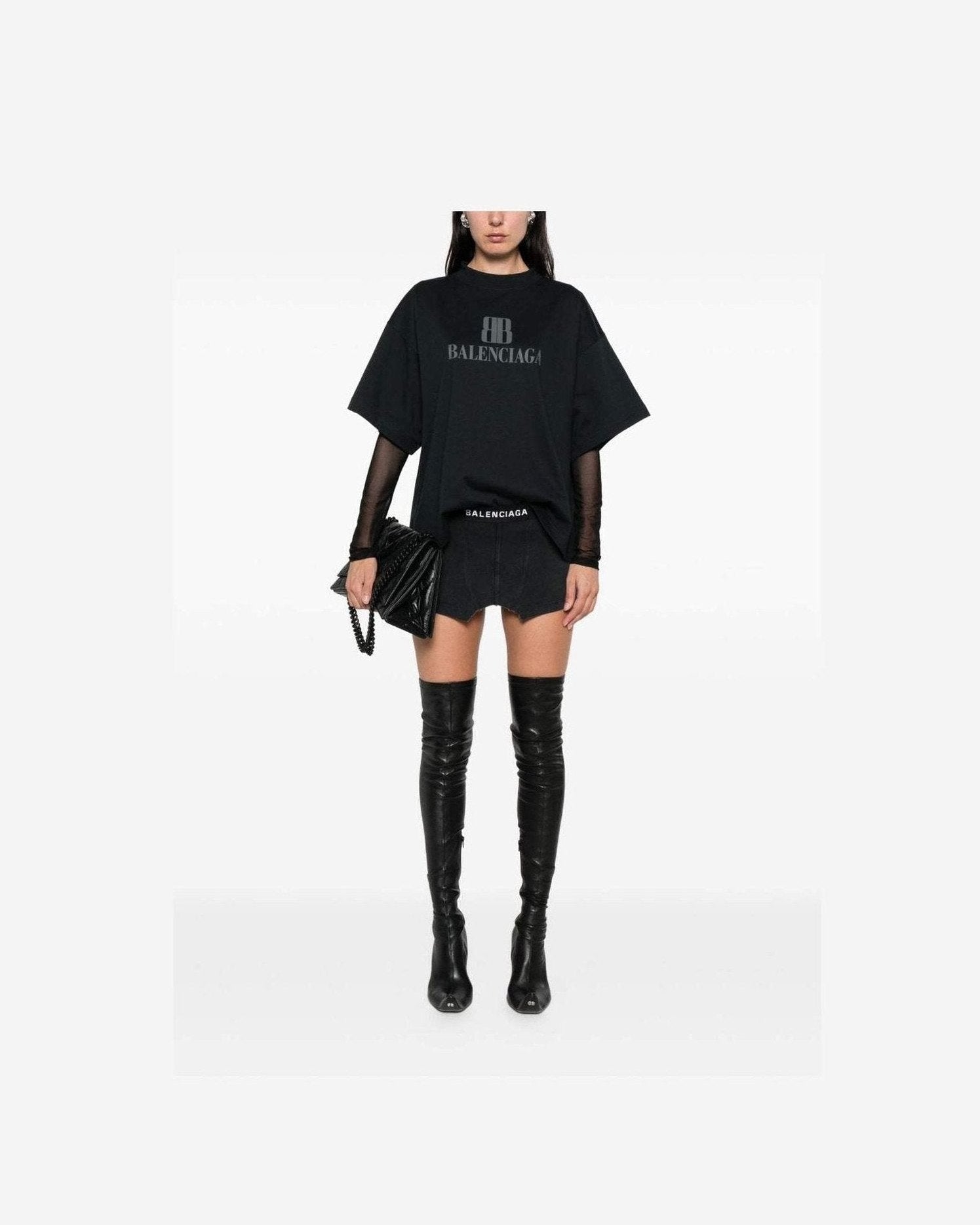 Balenciaga Black T-shirt Glam Steals