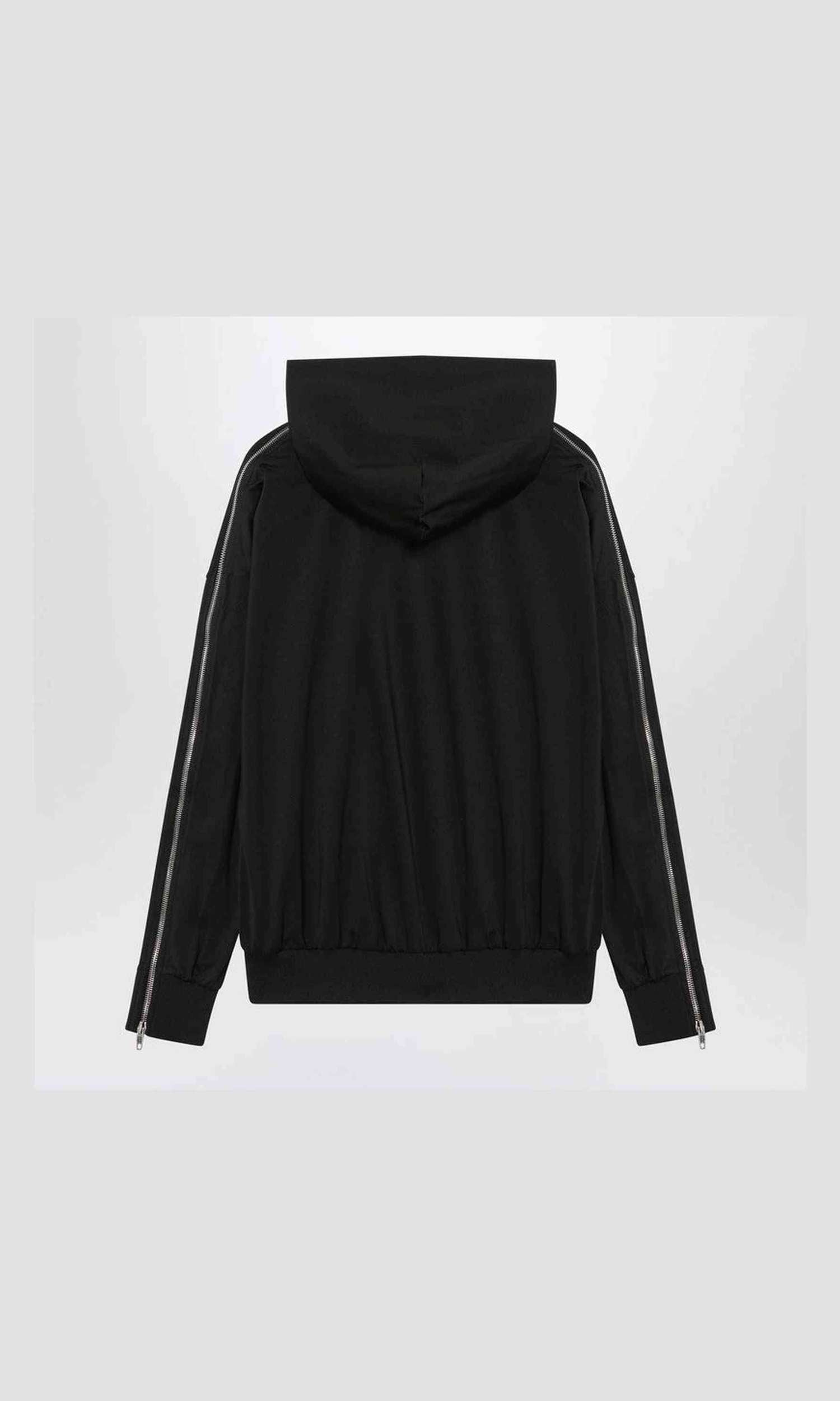 Balenciaga Black Zip Up Sweat-shirt Loop Sports Icon Glam Steals