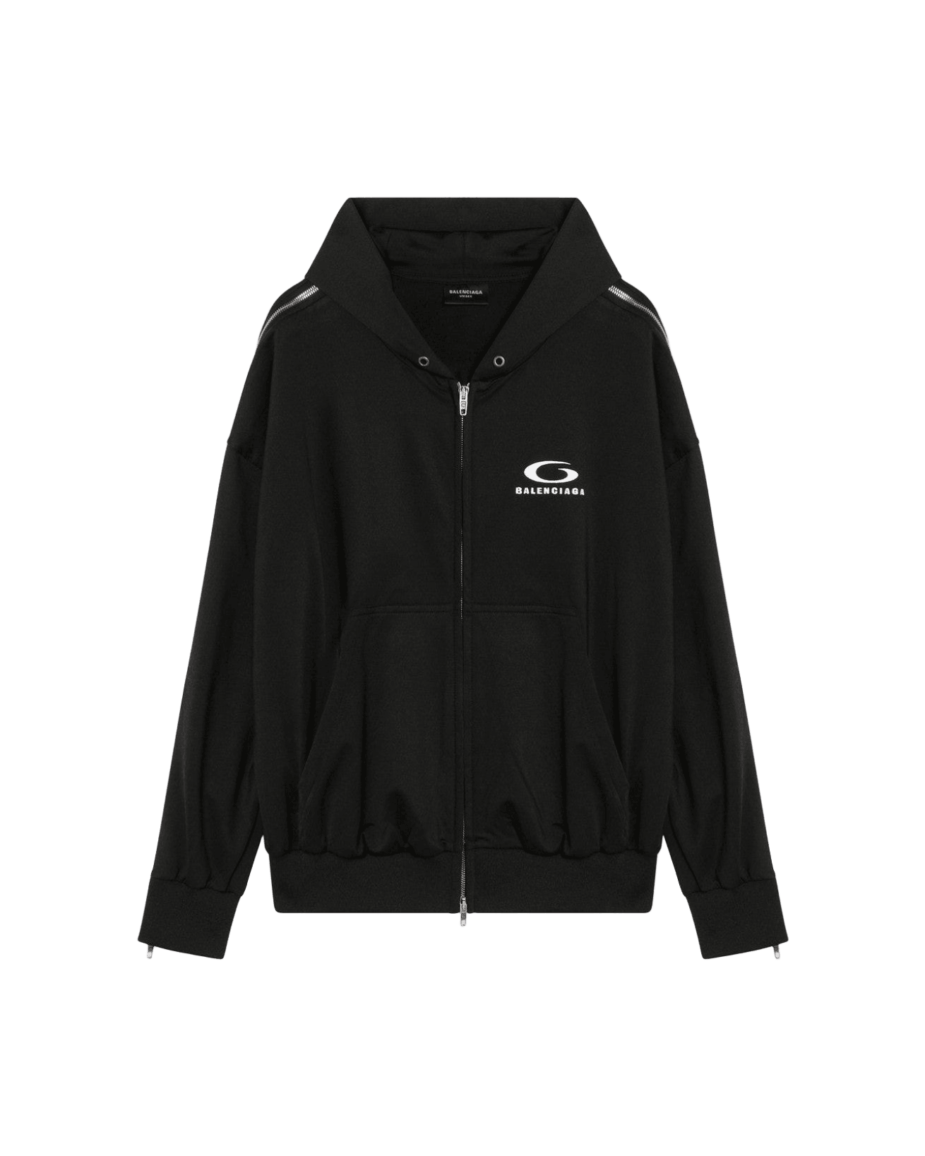 Balenciaga Black zip-up sweatshirt Loop Sports Icon
