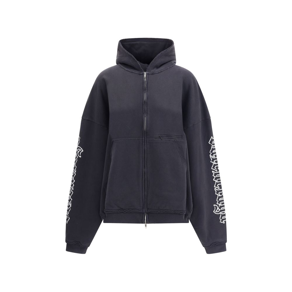 Balenciaga Blackletter Script Motif Hoodie Glam Steals