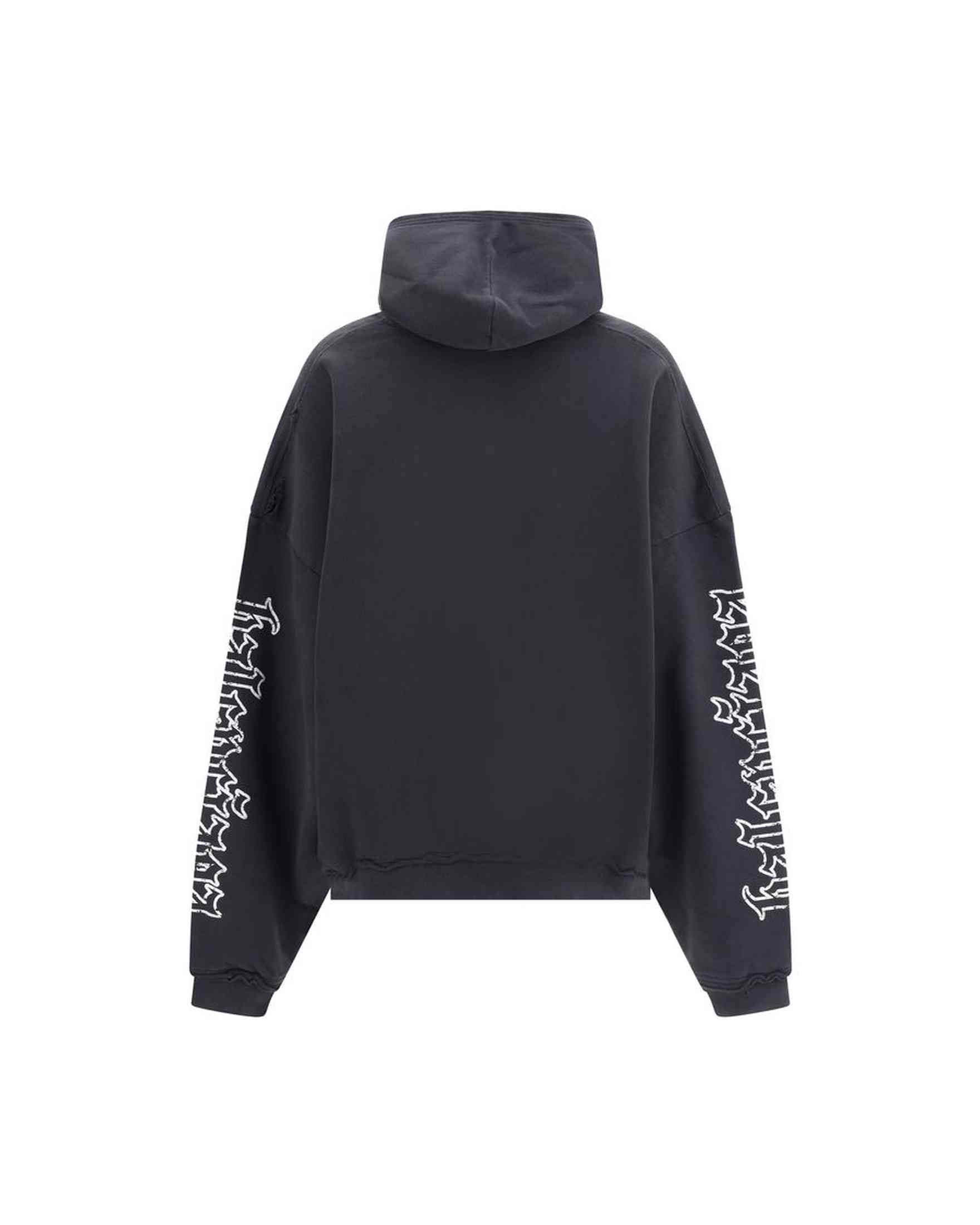 Balenciaga Blackletter Script Motif Hoodie Glam Steals