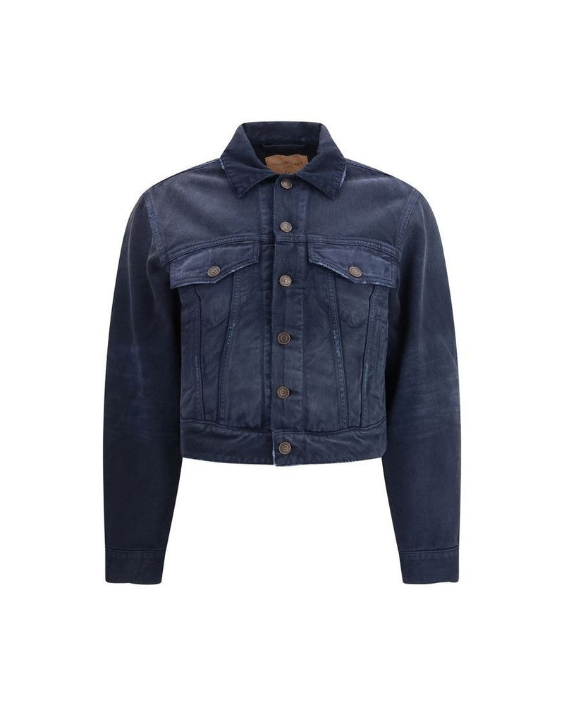 Balenciaga Blue Cotton Denim Jacket 