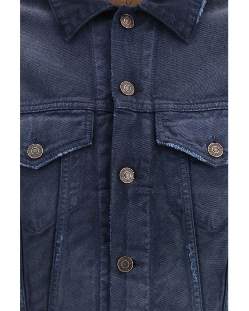 Balenciaga Blue Cotton Denim Jacket 