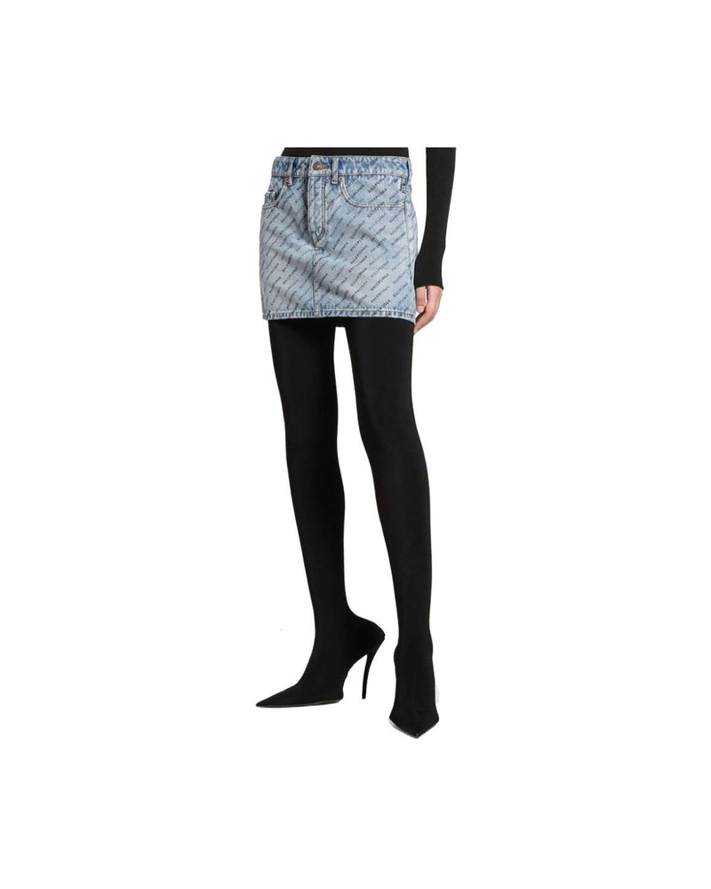 Balenciaga Blue Denim Skirt Glam Steals