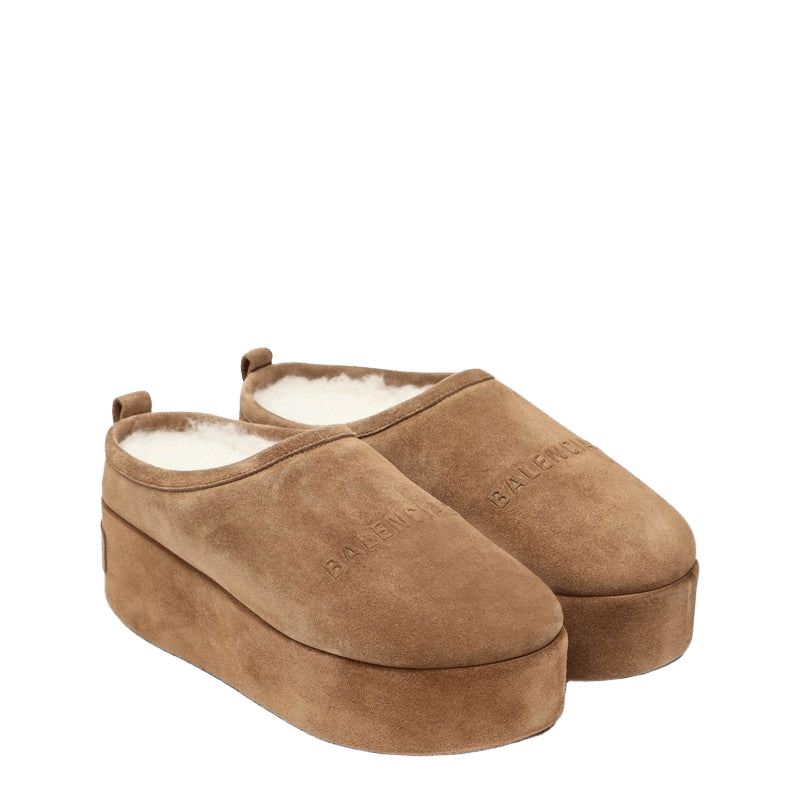 Balenciaga Brown Alaska Soft Platform Clogs Glam Steals