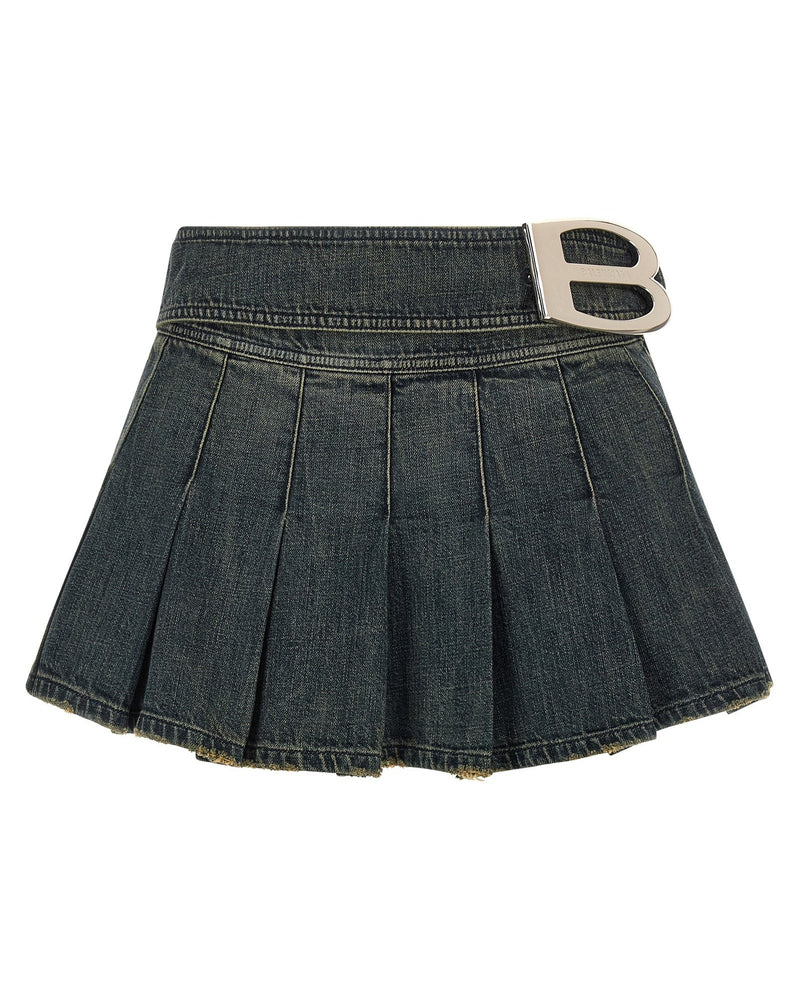 Balenciaga Buckle Pleated Skirt Glam Steals