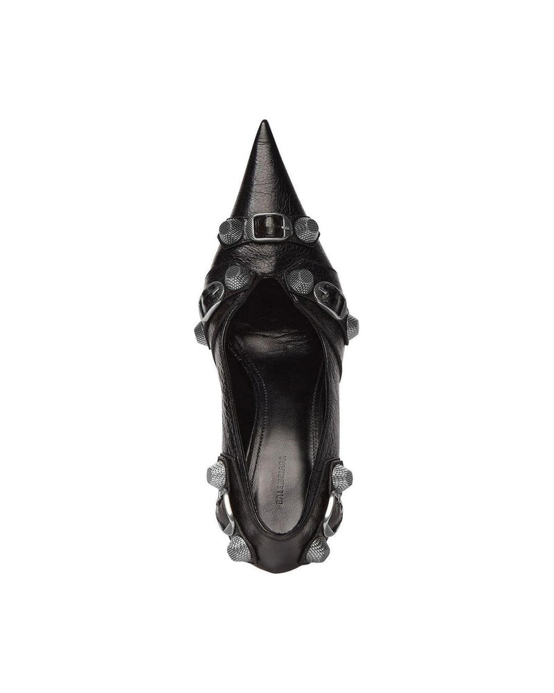 Balenciaga Cagole 90mm Cracked Heel Pumps Glam Steals