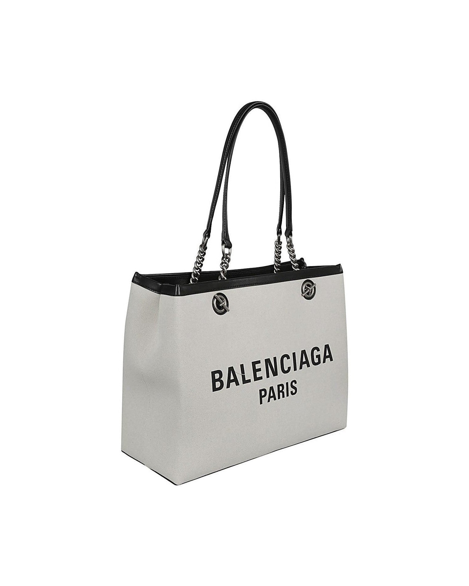 Balenciaga Canvas Logo Print Tote Bag Shopper Bags