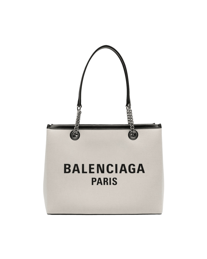 Balenciaga Canvas Logo Print Tote Bag Glam Steals
