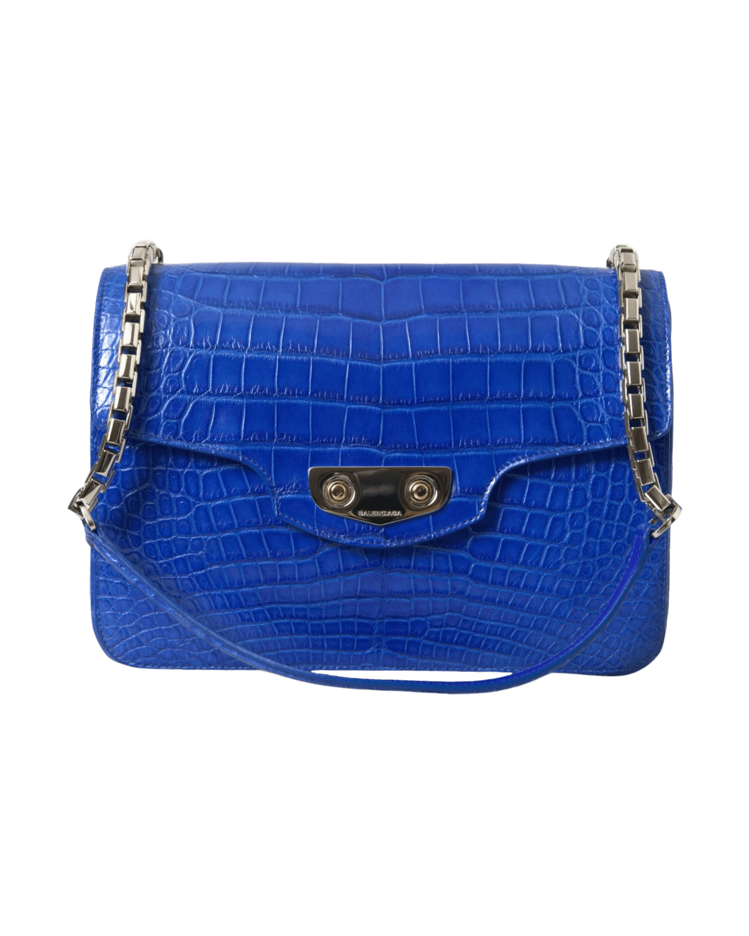 Balenciaga Chic Alligator Skin Chain Shoulder Bag Glam Steals