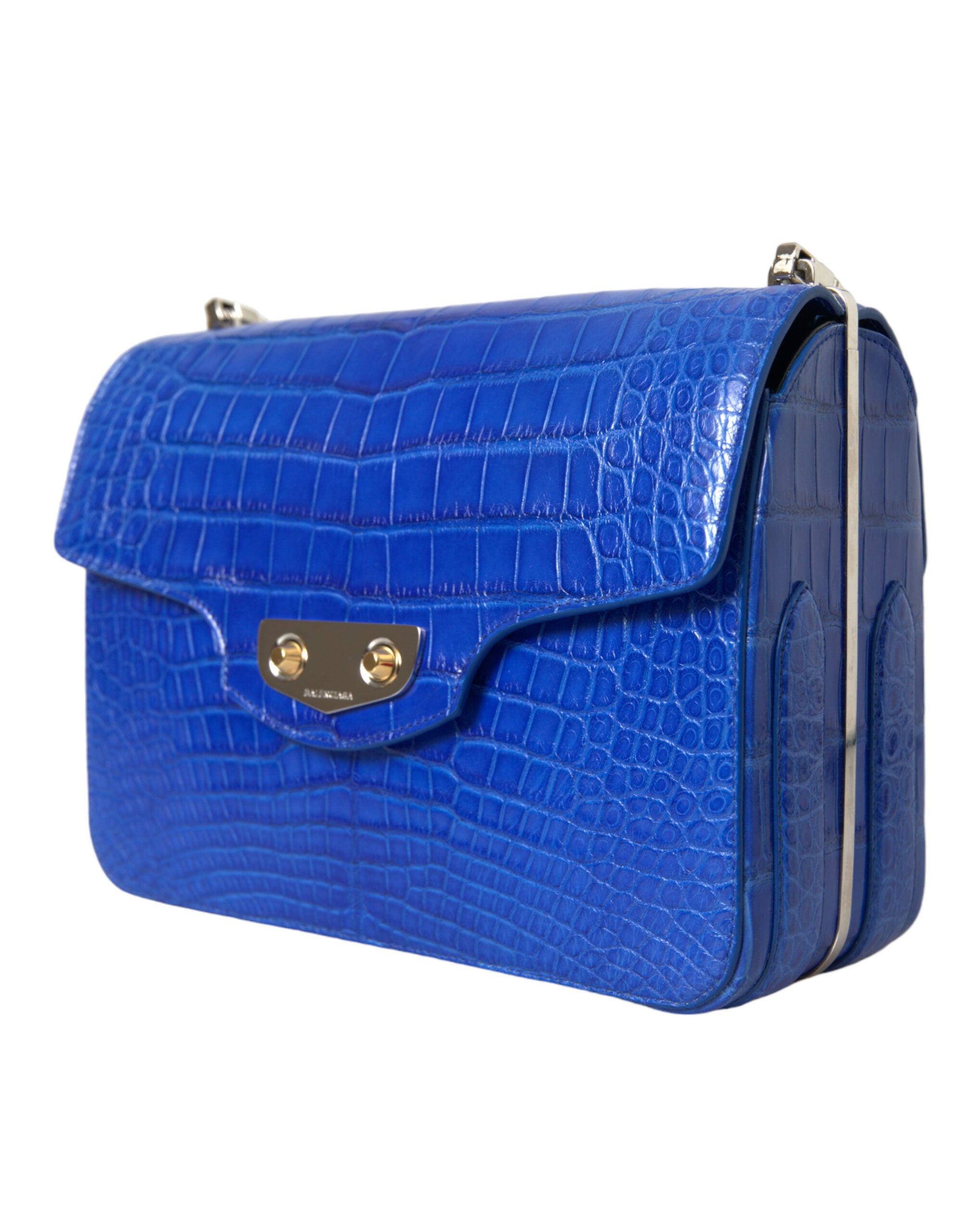 Balenciaga Chic Alligator Skin Chain Shoulder Bag Glam Steals