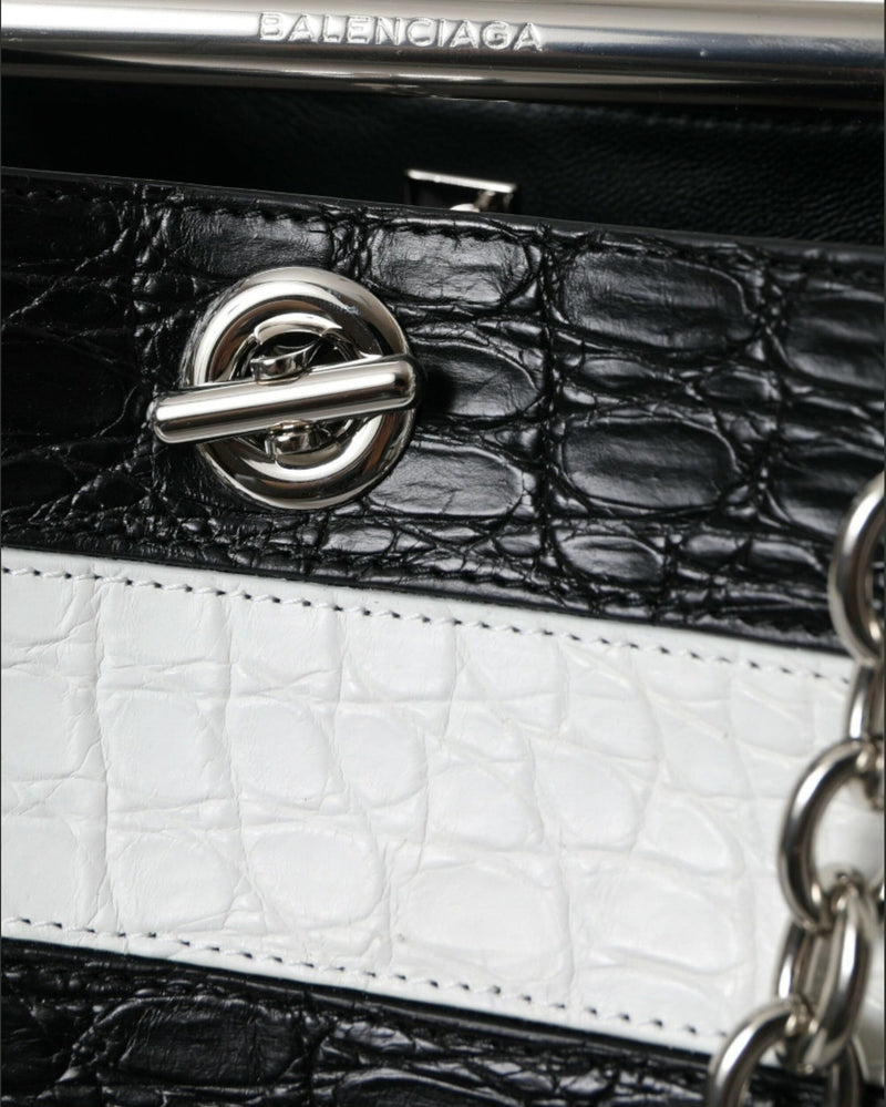 Balenciaga Chic Crocodile Leather Maxi Bucket Bag Glam Steals