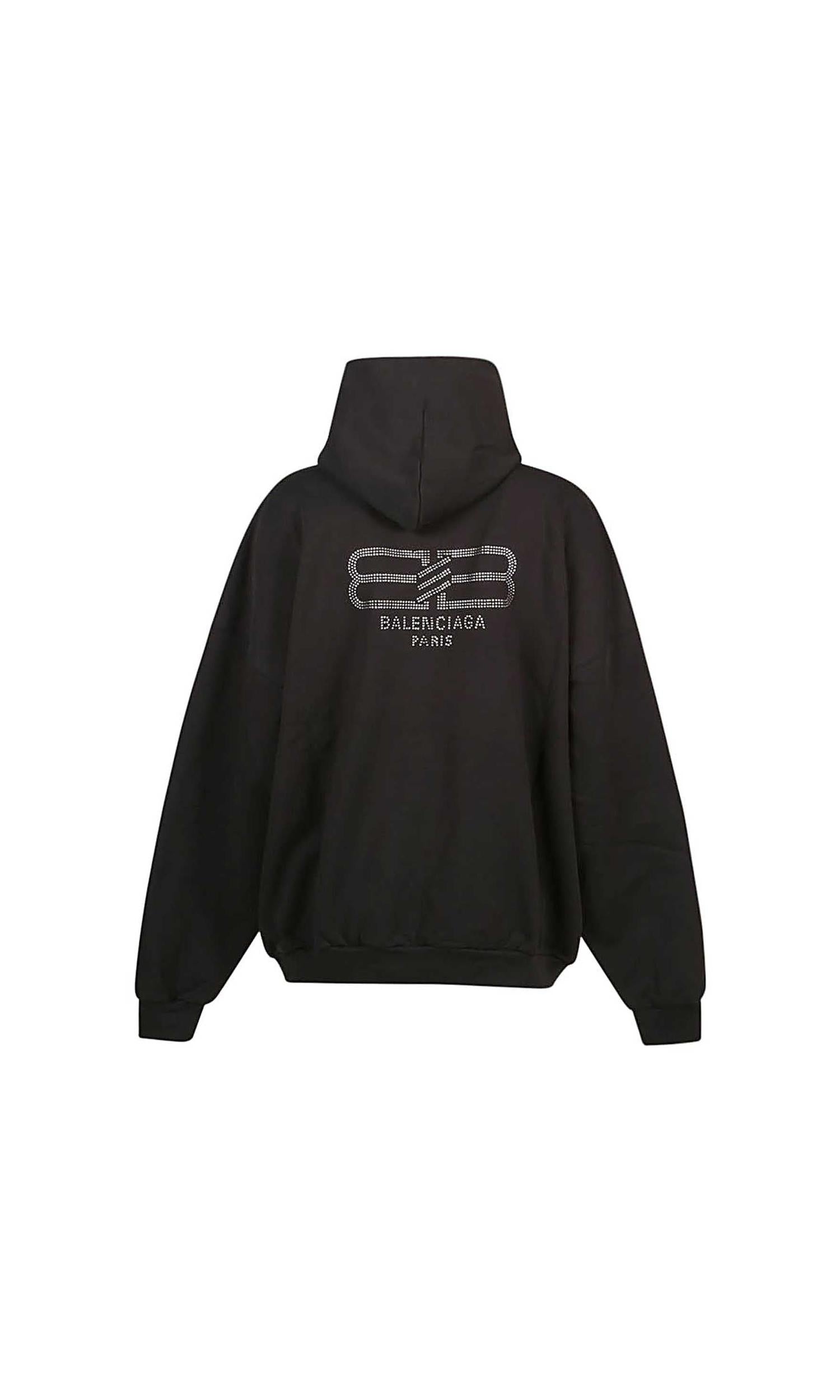 Balenciaga Cotton Bb Strass Hoodie Glam Steals