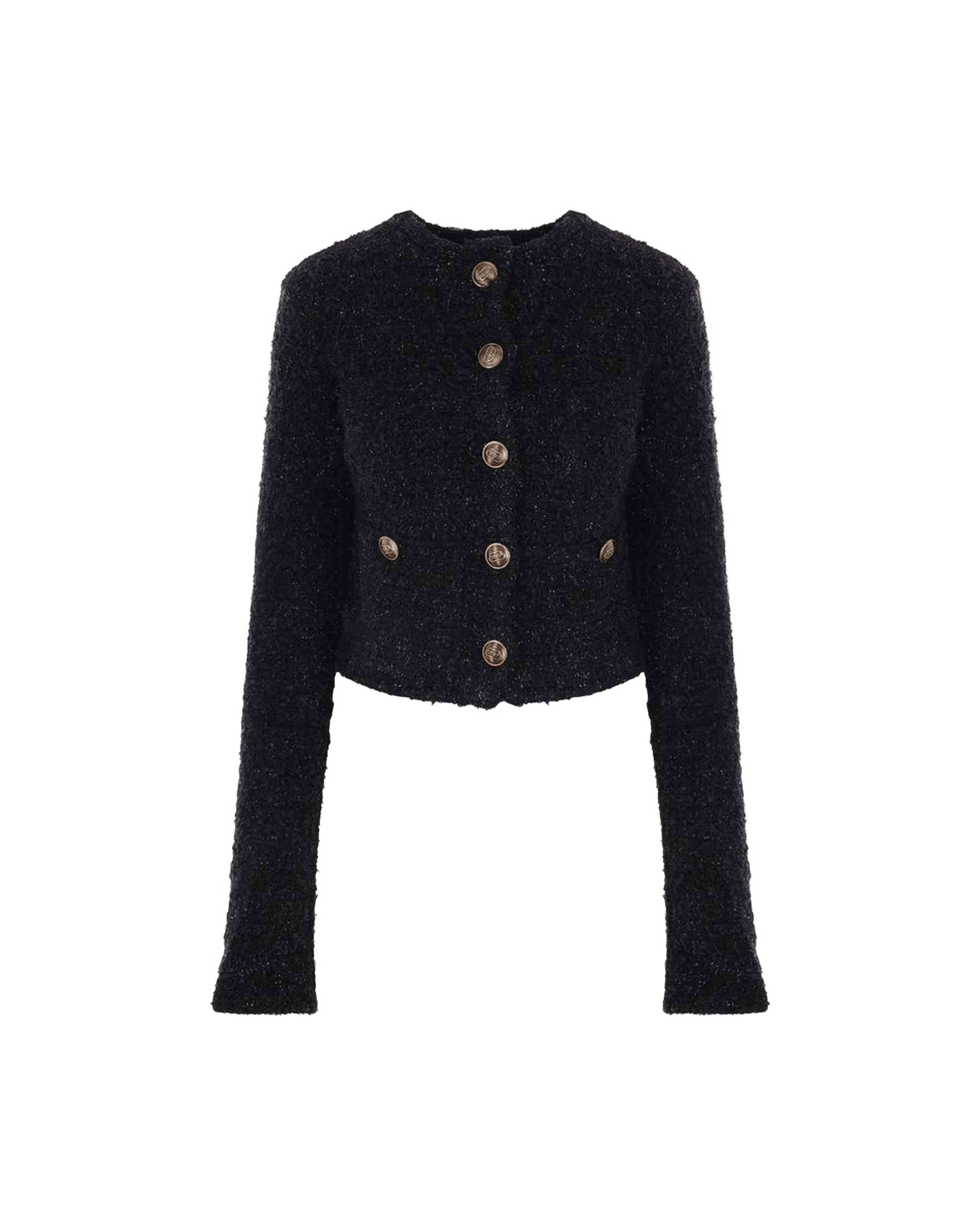 Balenciaga Crop Bouclé Cardigan Glam Steals