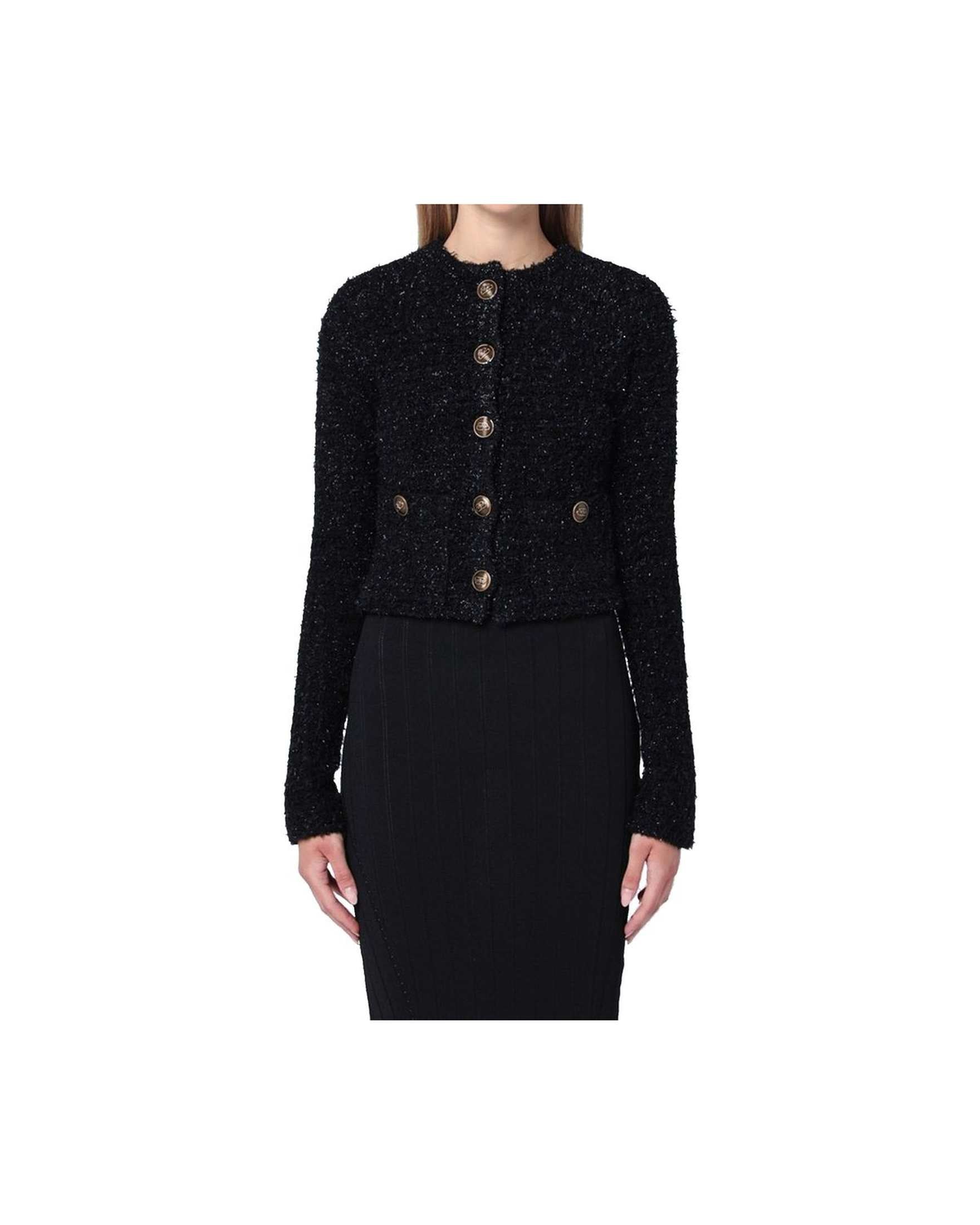 Balenciaga Crop Bouclé Cardigan Glam Steals
