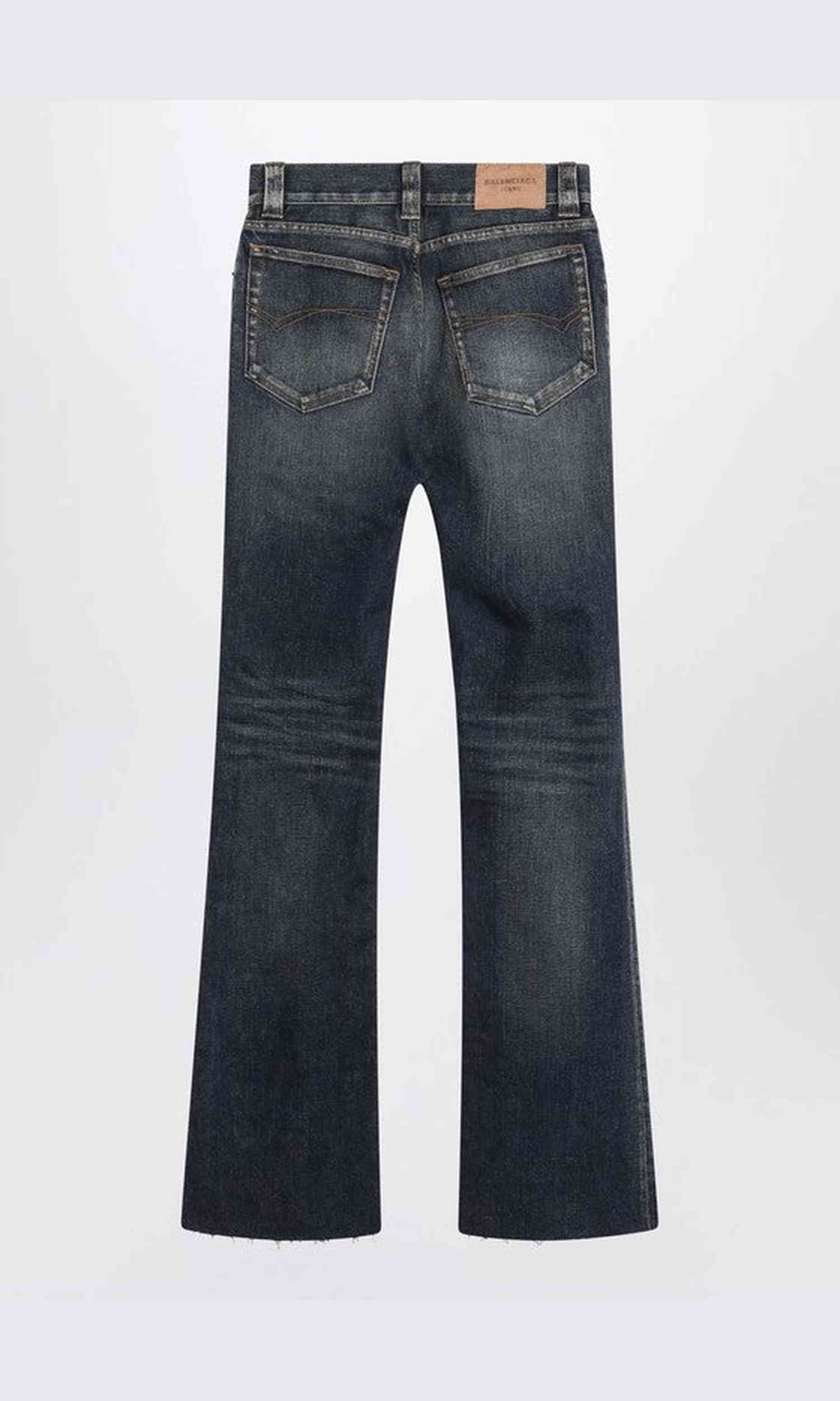 Balenciaga Dark Blue Bootcut Slim Fit Jeans Glam Steals