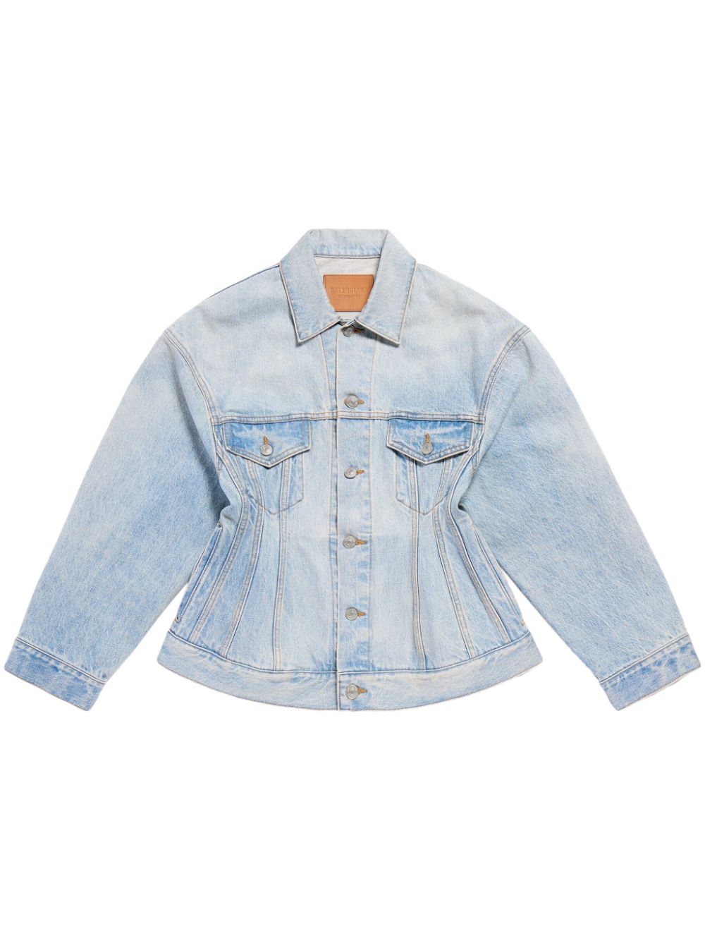 Balenciaga Denim Hourglass Silhouette Jacket Glam Steals