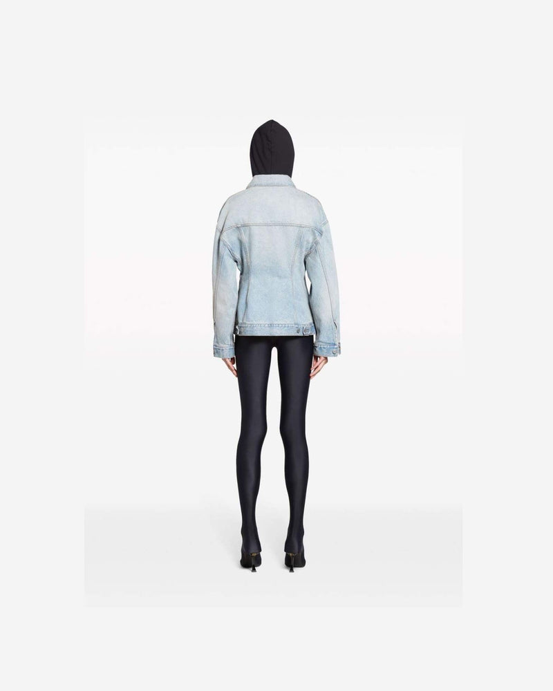 Balenciaga Denim Hourglass Silhouette Jacket Glam Steals
