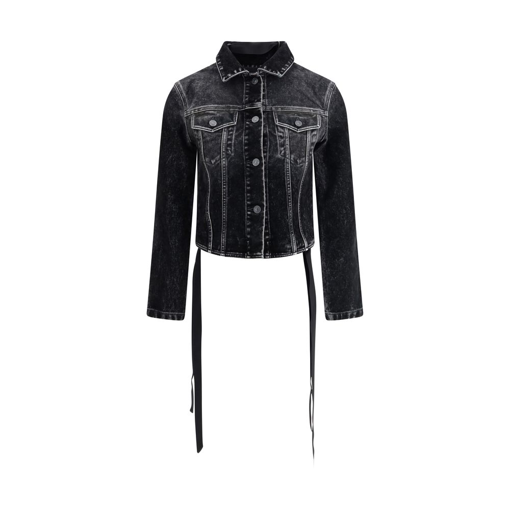 Balenciaga Denim Jacket With Ribbon Glam Steals
