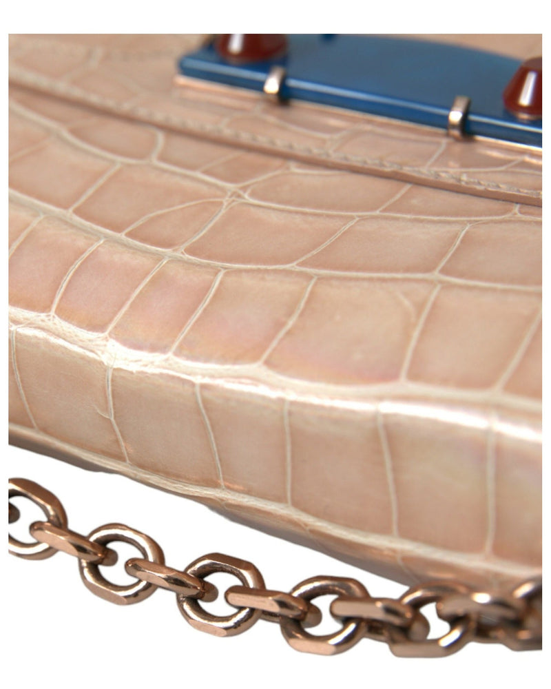 Balenciaga Elegant Mini Chain Clutch For Evening Beige Elegance Glam Steals