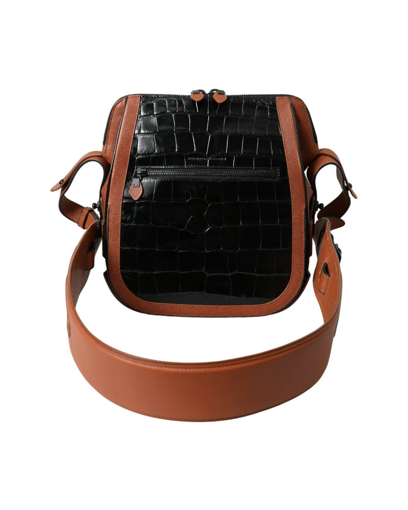 Balenciaga Elegant Crocodile Leather Crossbody Bag Cross Body Bags