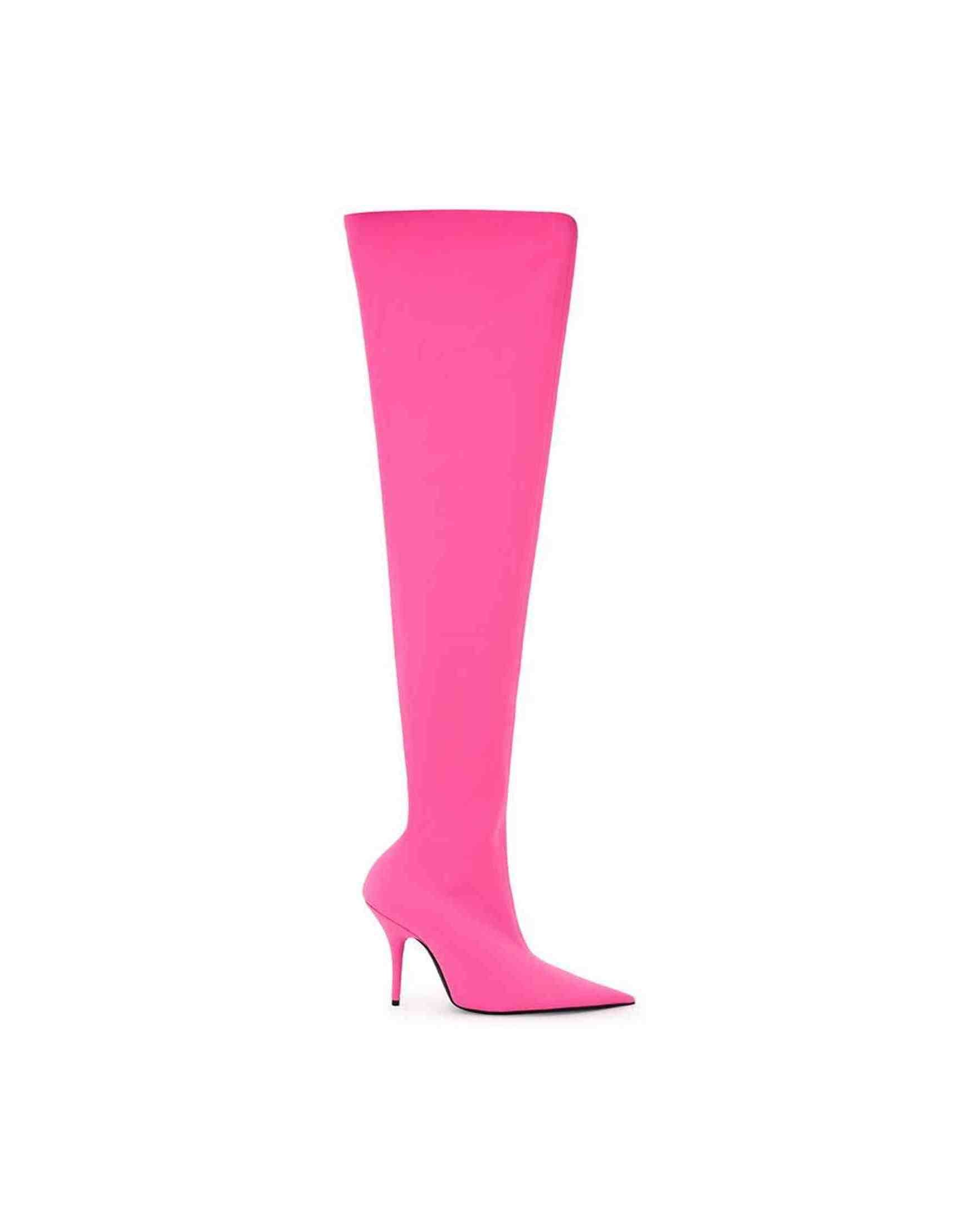 Balenciaga Elegant Polyester Ankle Pink Boots Glam Steals