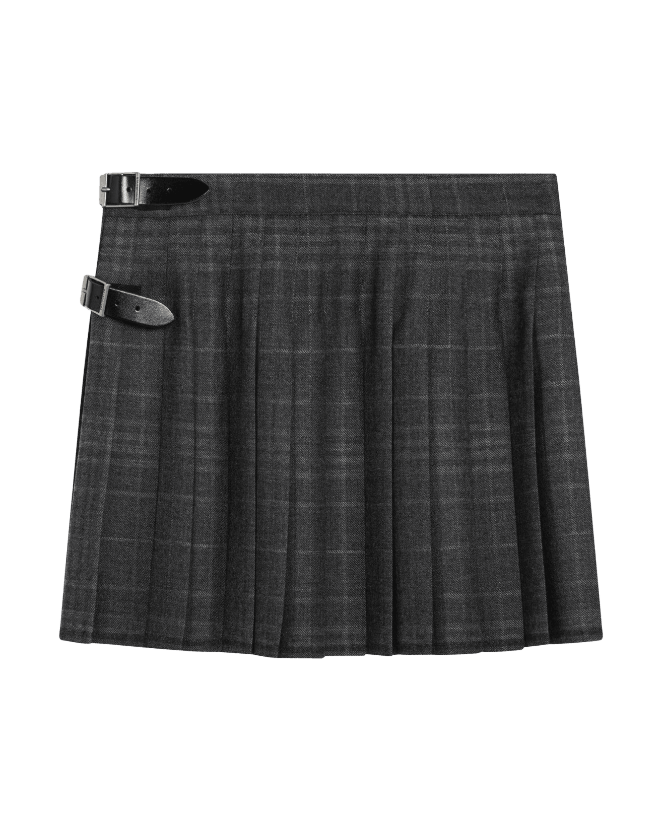 Balenciaga Grey Shadow Effect Tartan Mini Skirt