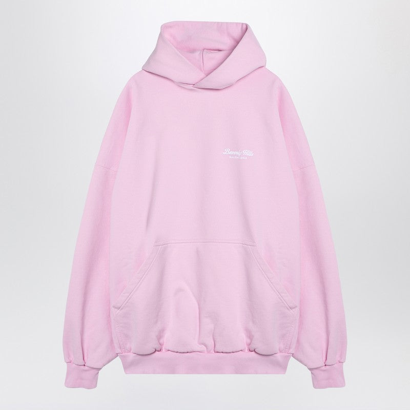 Balenciaga Hoodie over Beverly Hills pink Glam Steals