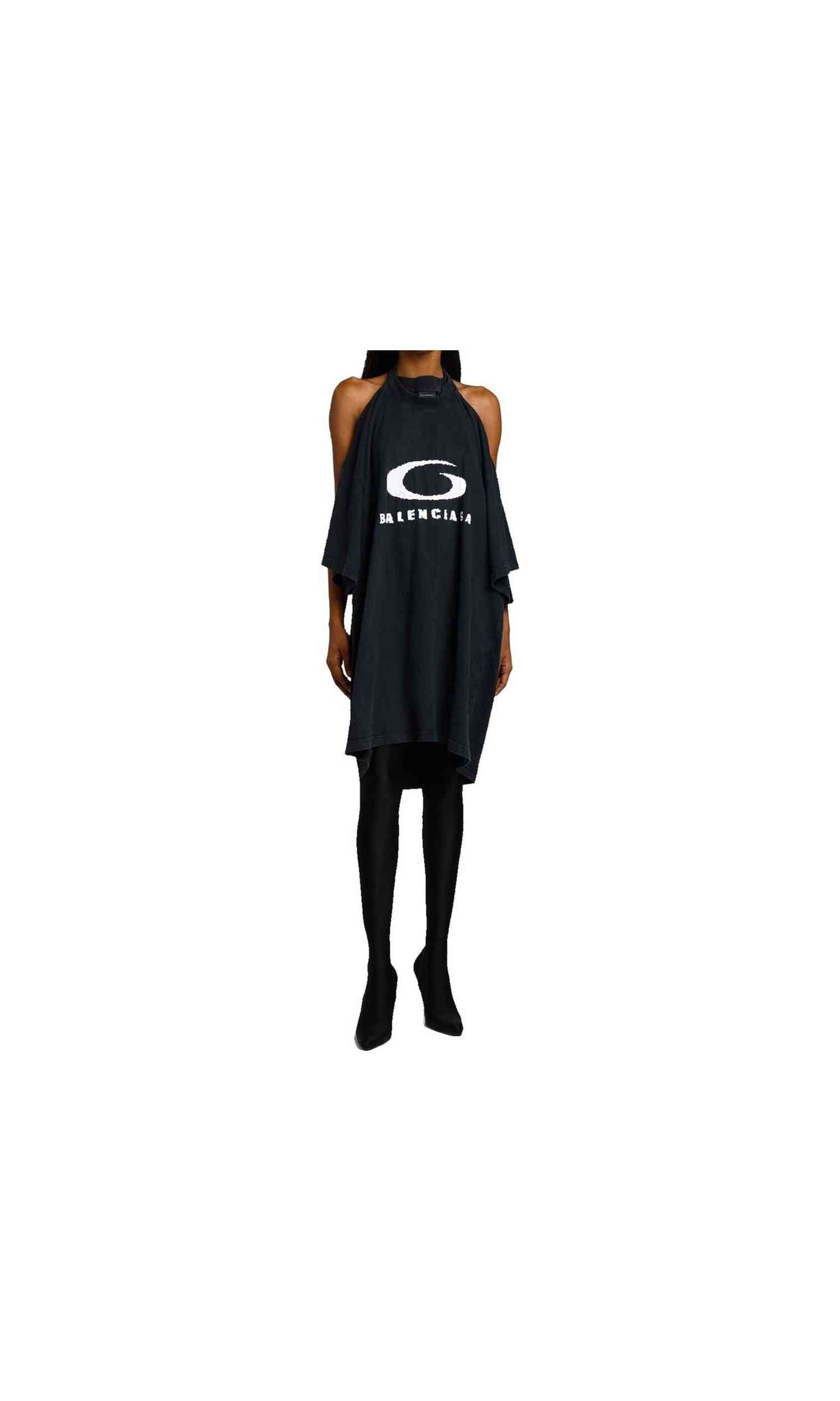 Balenciaga Icon Print T-Shirt Dress Glam Steals