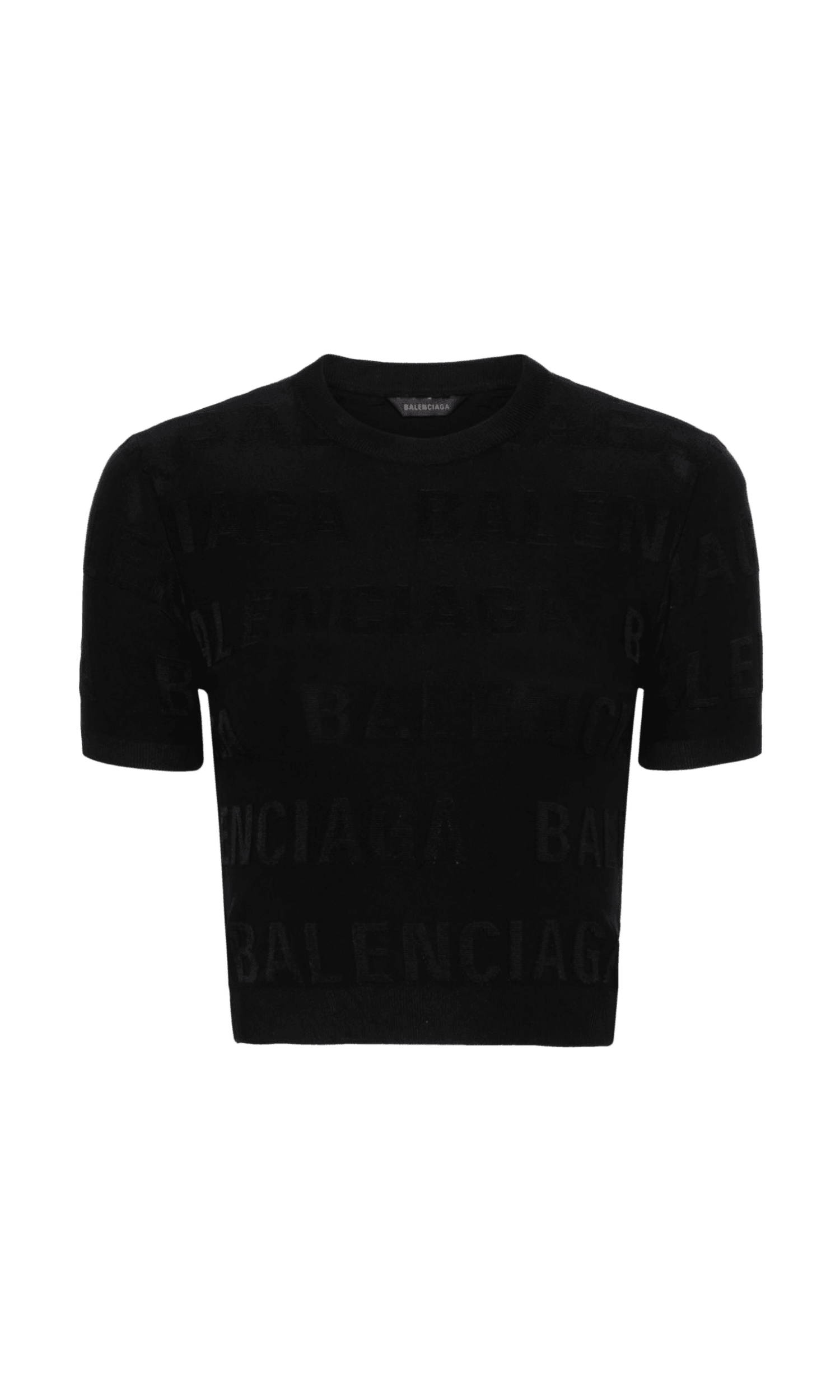 Balenciaga Jacquard Logo Crop Top Glam Steals