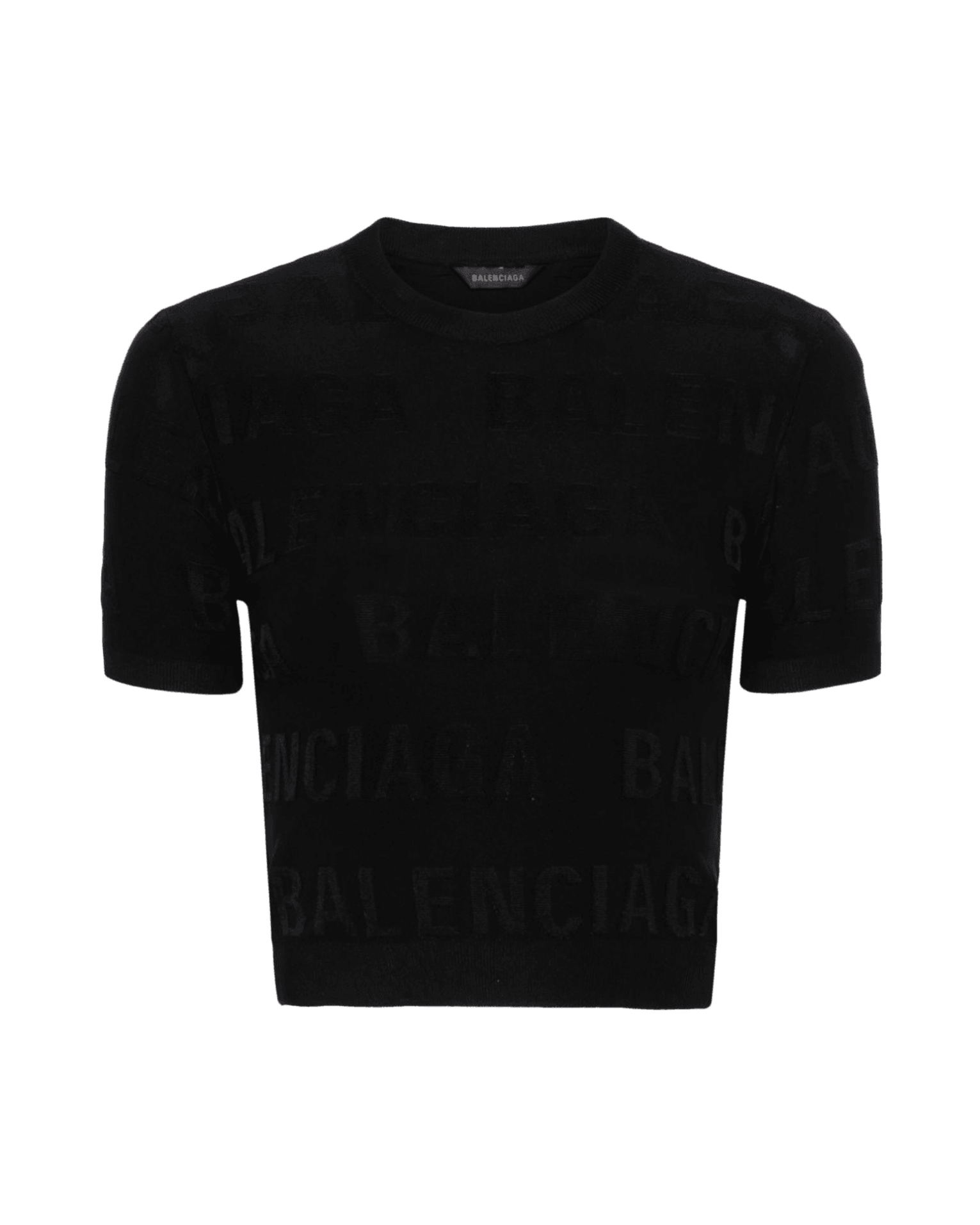 Balenciaga Jacquard Logo Crop Top Glam Steals