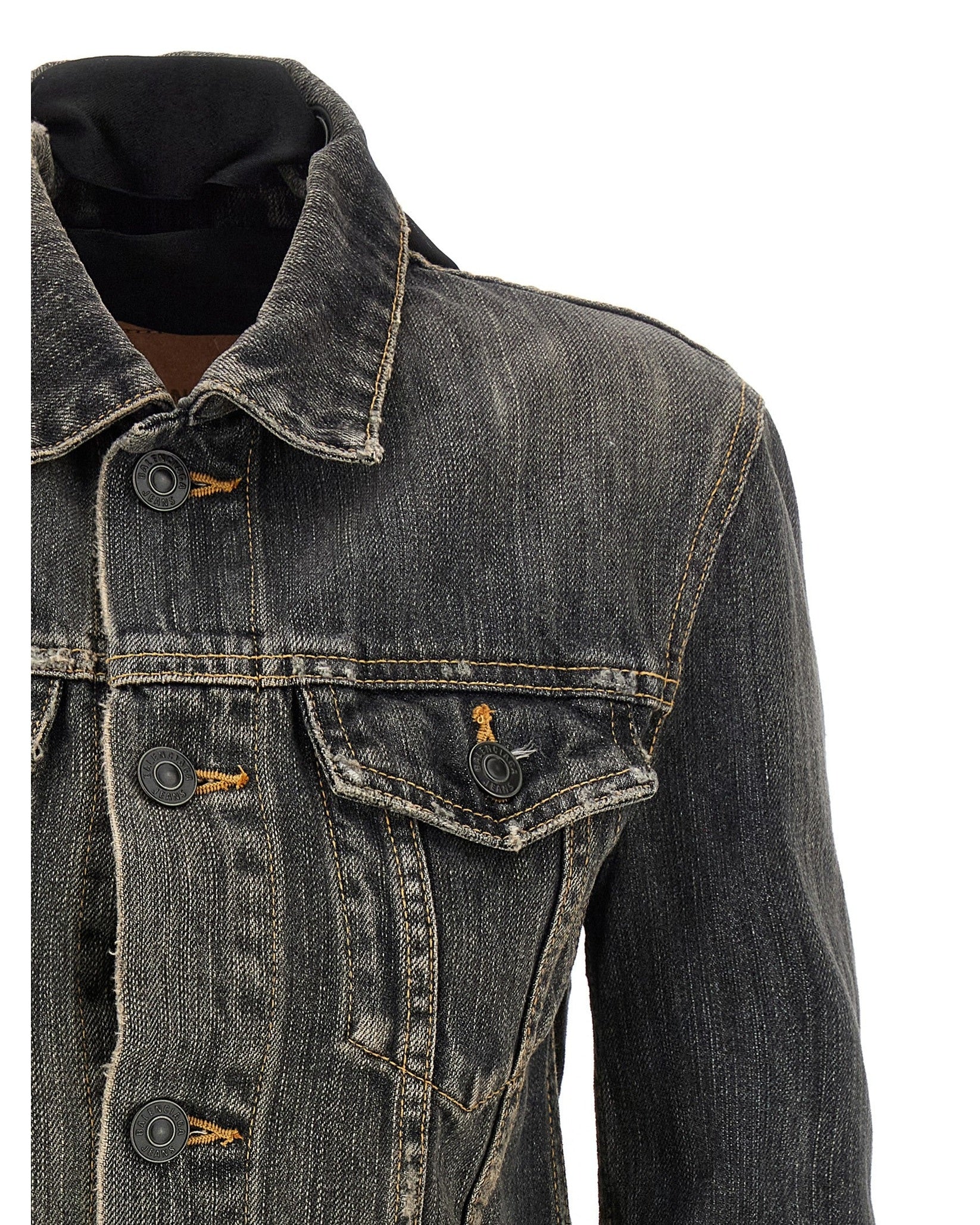 Balenciaga Lace Up Denim Jacket Glam Steals