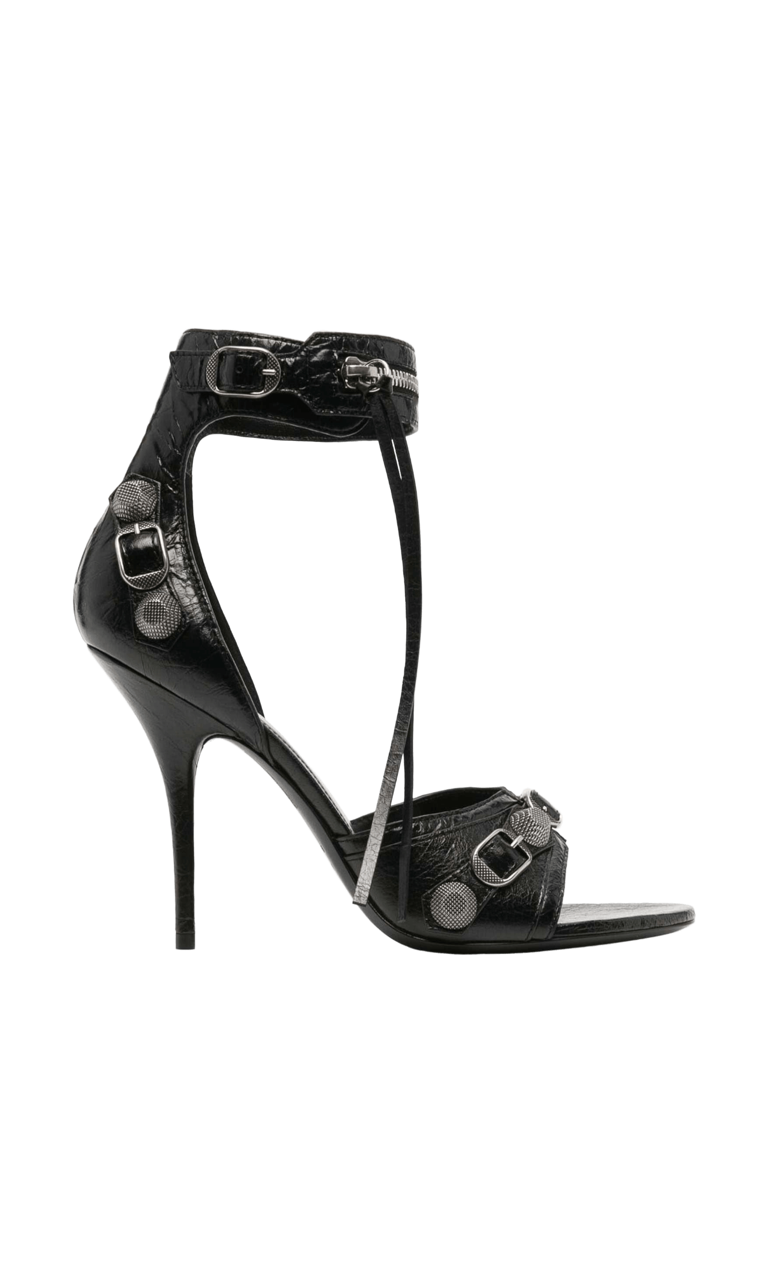 Balenciaga Leather Cagole 110mm Sandals Glam Steals