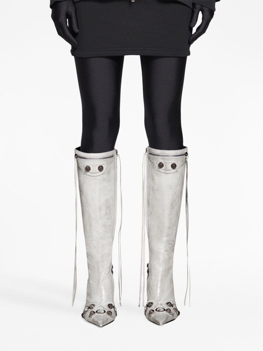 Balenciaga Leather Cagole Boots Glam Steals