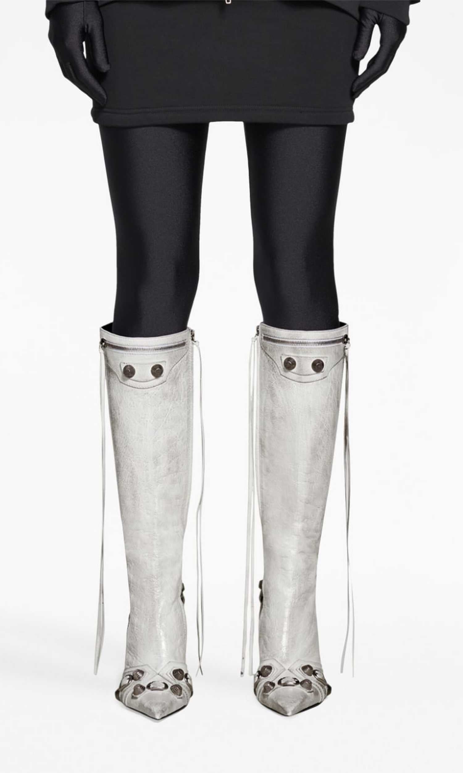 Balenciaga Leather Cagole Boots Glam Steals