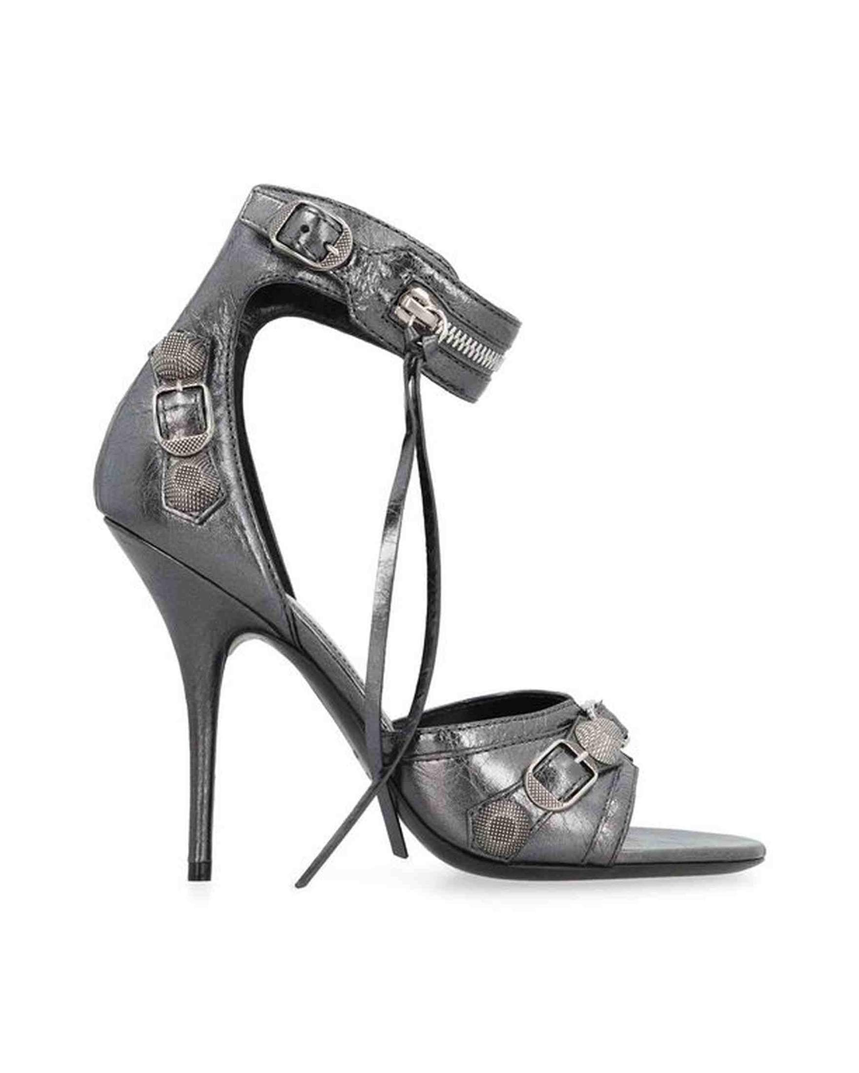 Balenciaga Leather Cagole Sandals Glam Steals