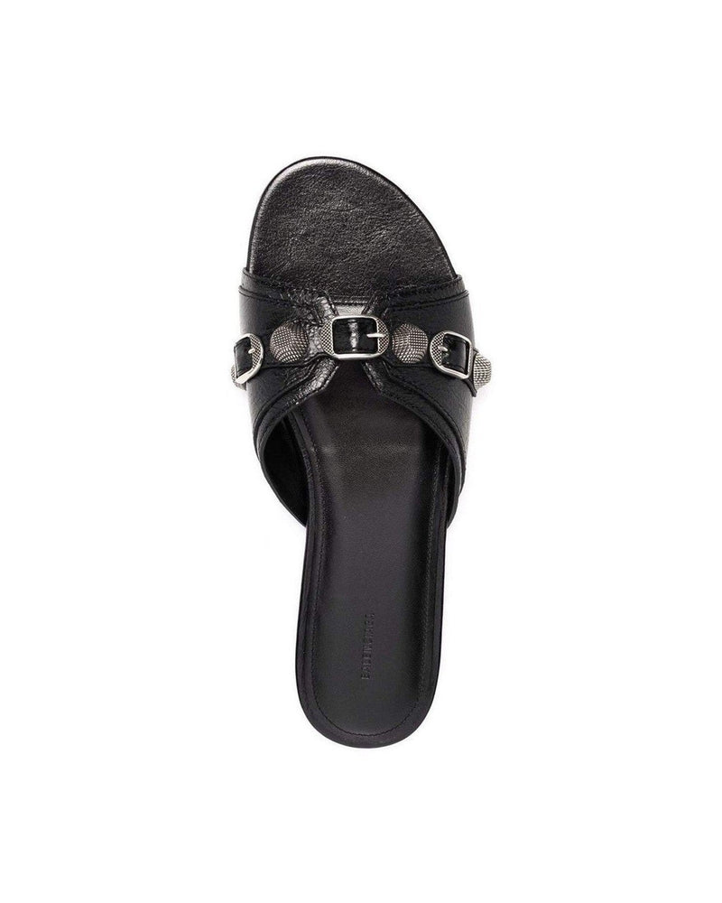 Balenciaga Leather Cagole Sandals Glam Steals