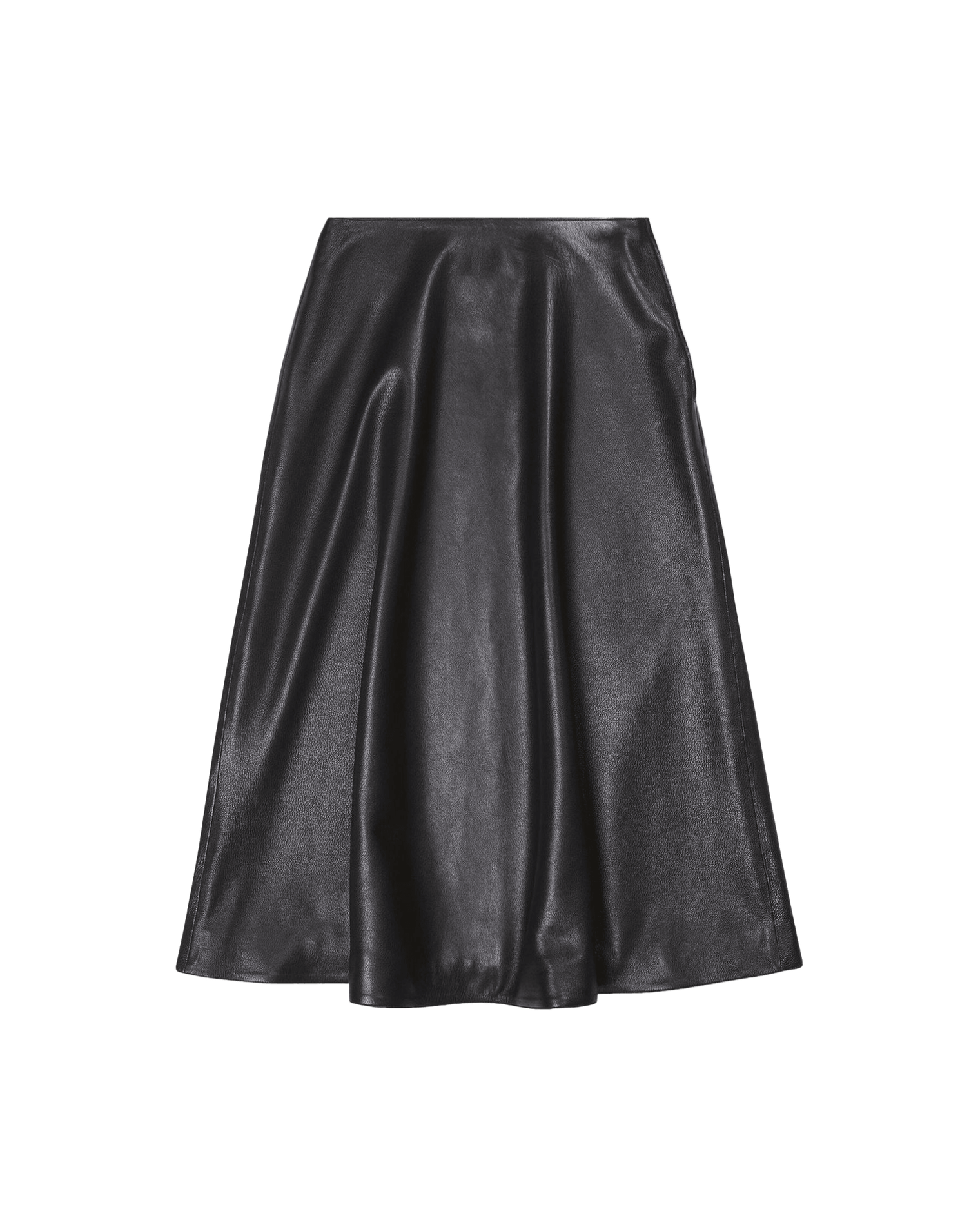 Balenciaga Leather Midi Skirt Glam Steals