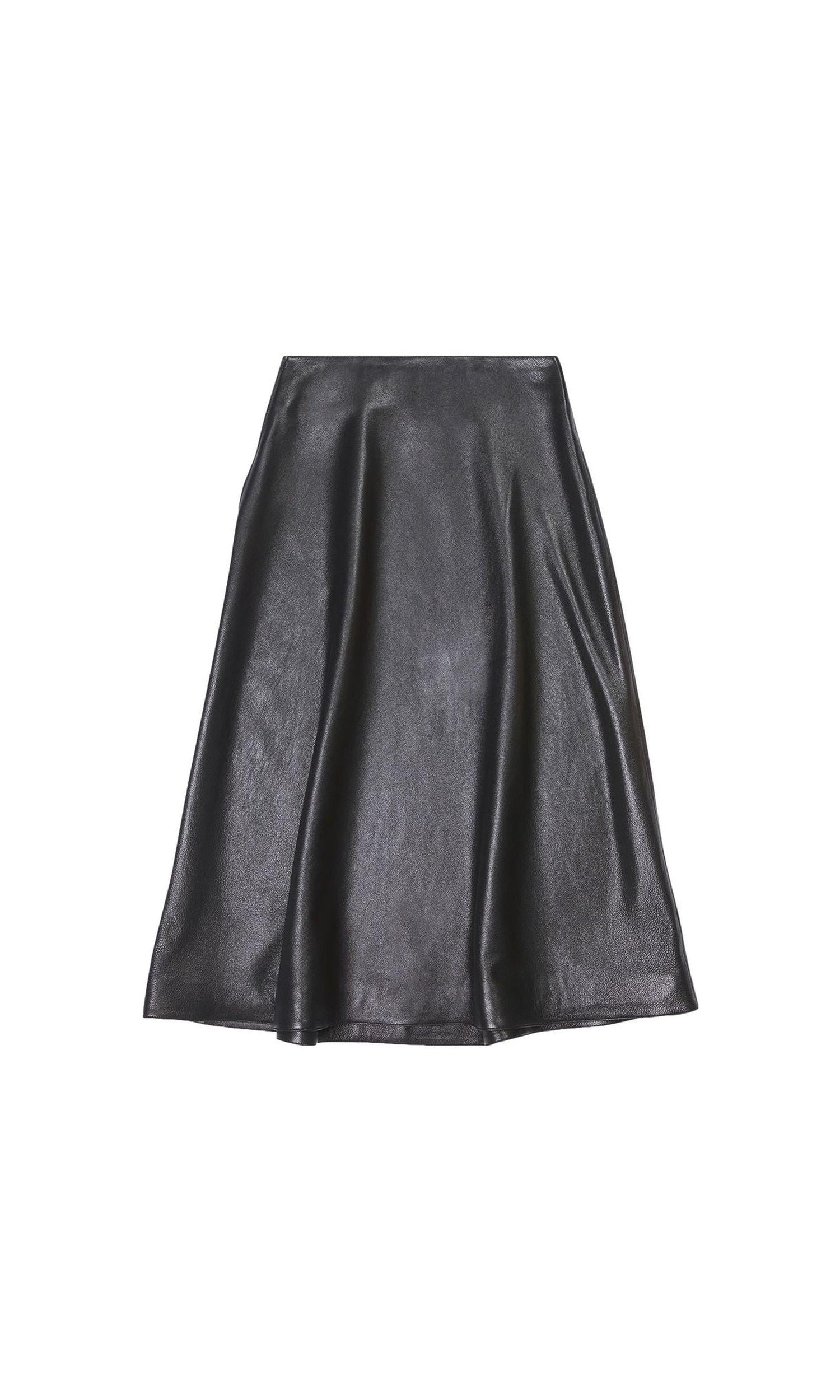 Balenciaga Leather Midi Skirt Glam Steals